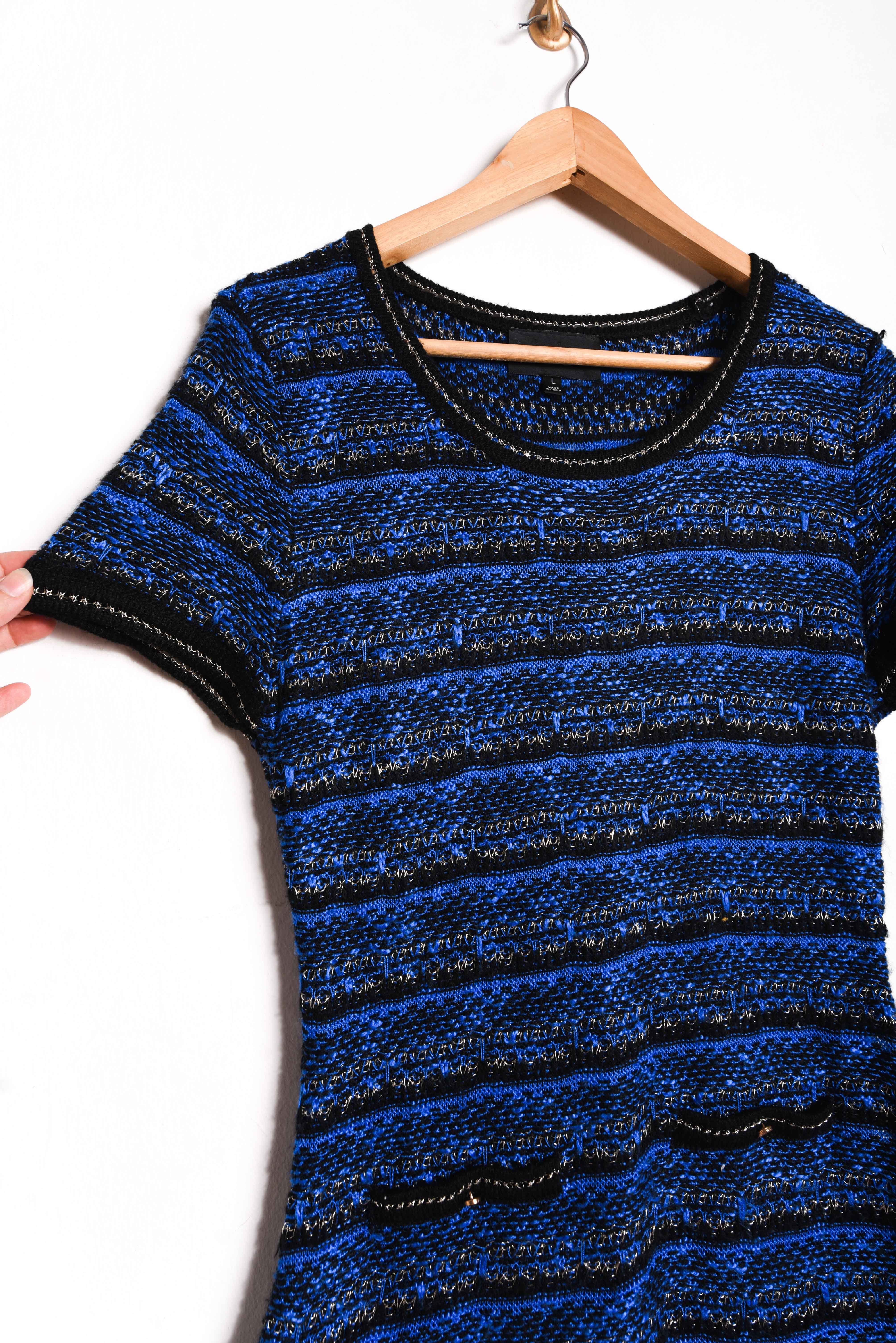 Vestido azul klein jaspeado