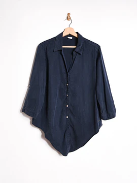 Blusa azul navy botones