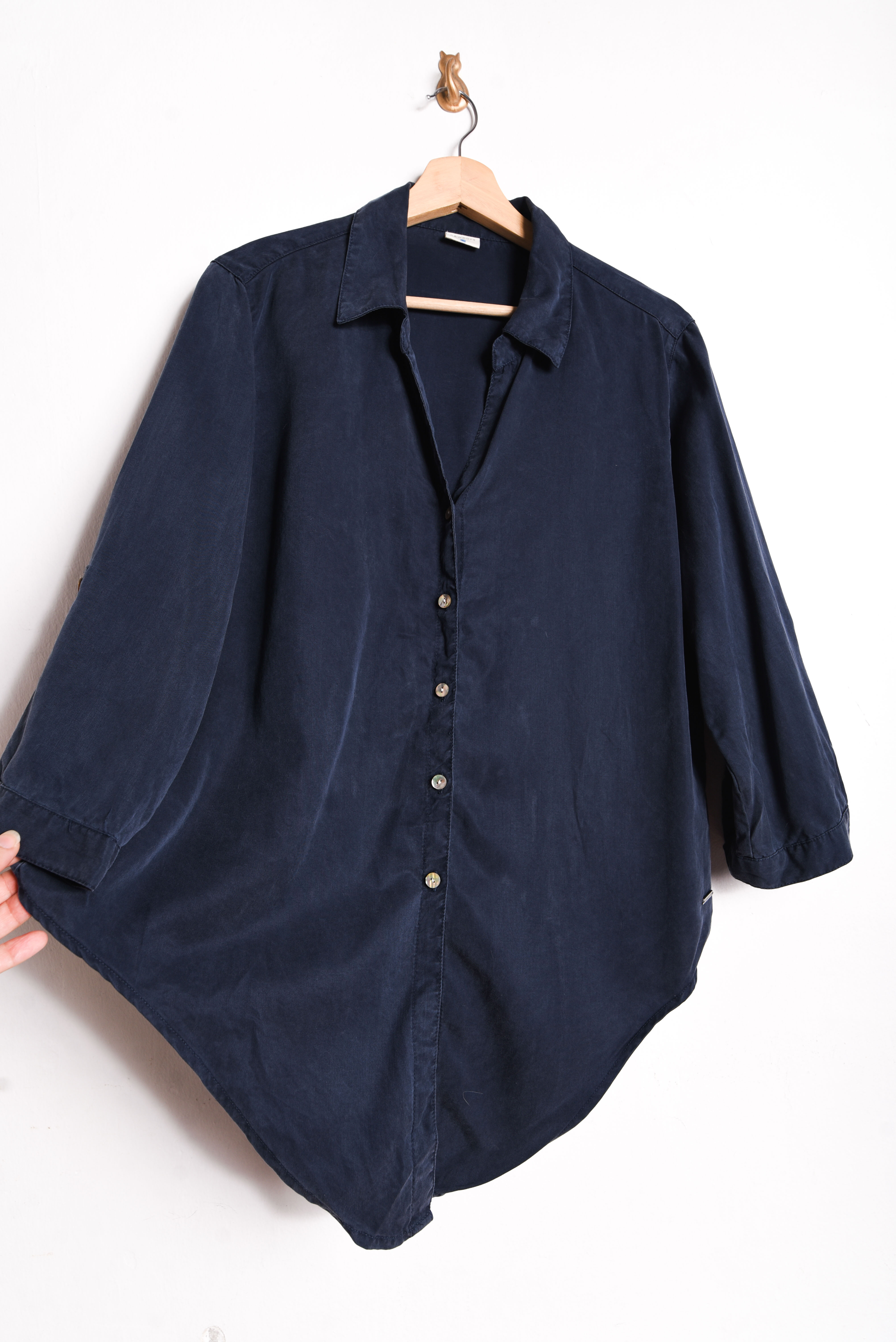 Blusa azul navy botones