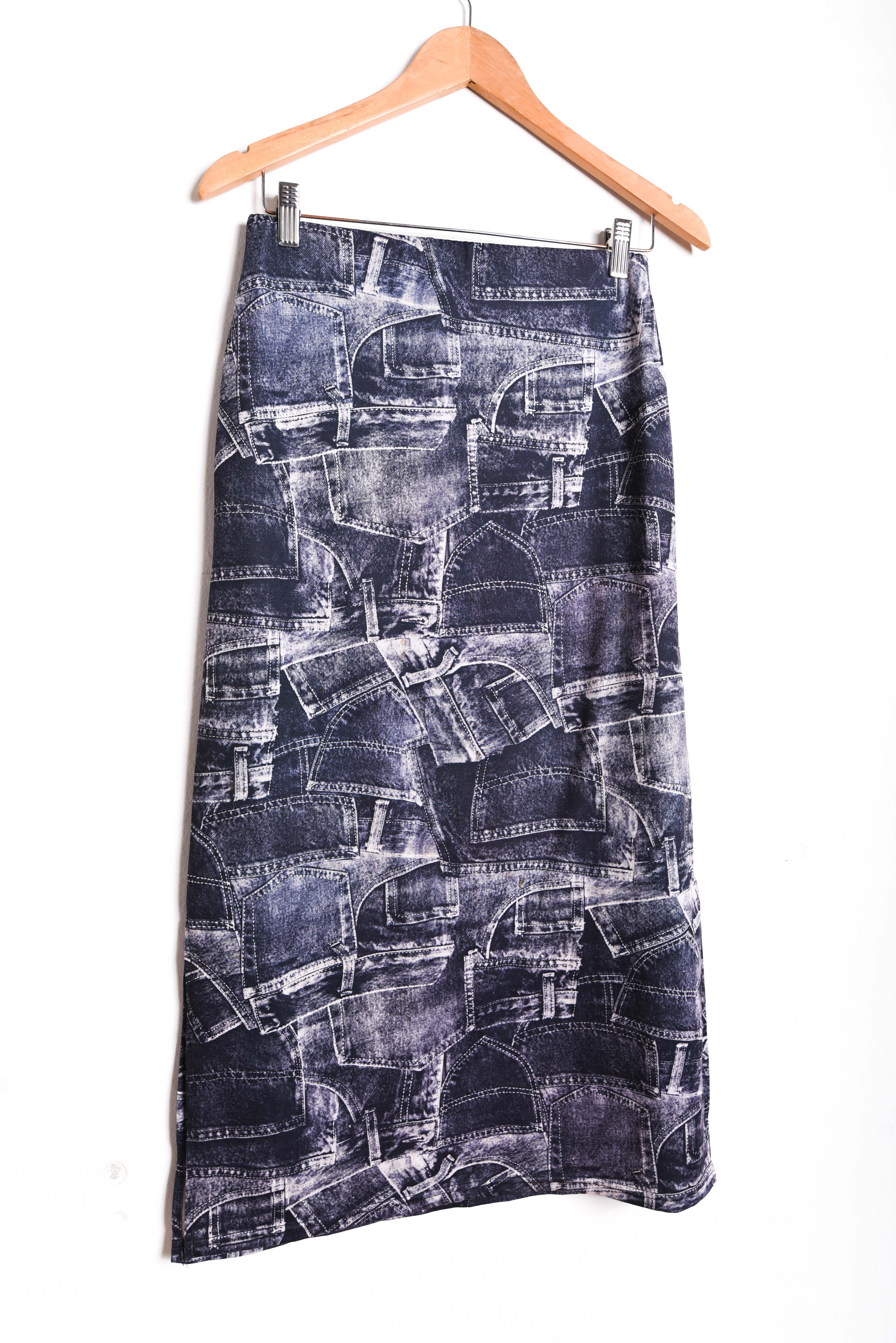 Falda patchwork print