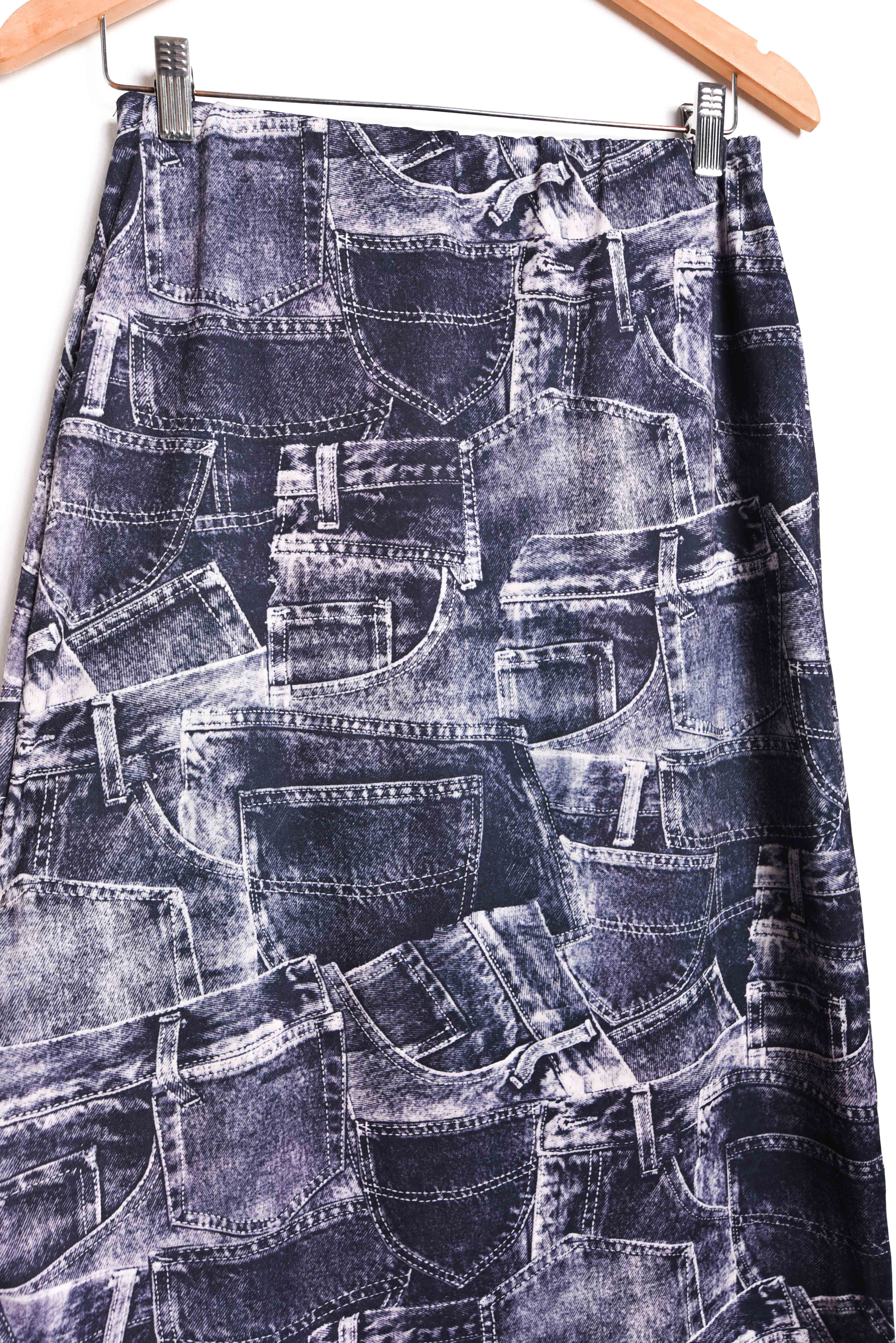 Falda patchwork print