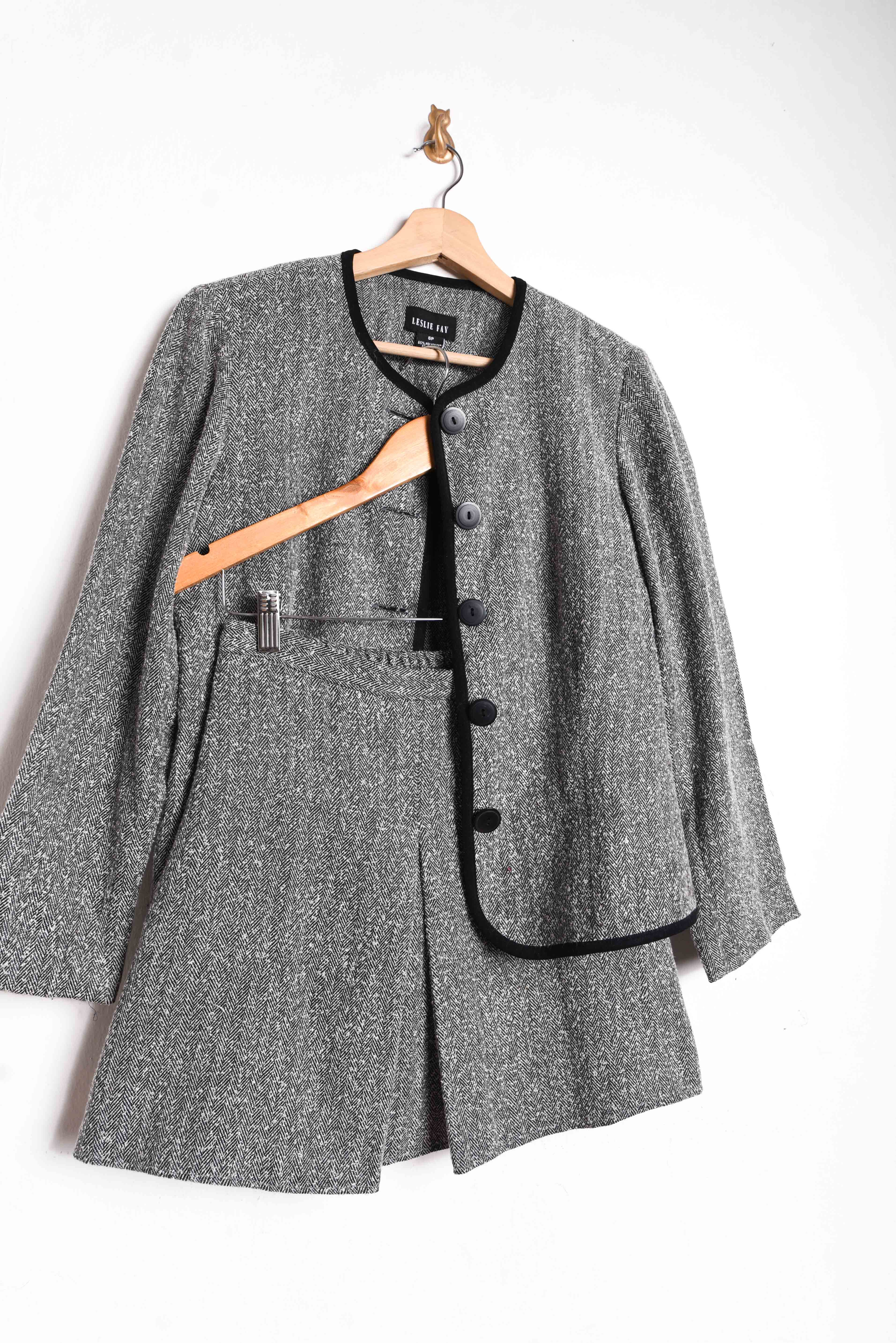 Conjunto gris jaspeado vintage