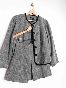 Conjunto gris jaspeado vintage