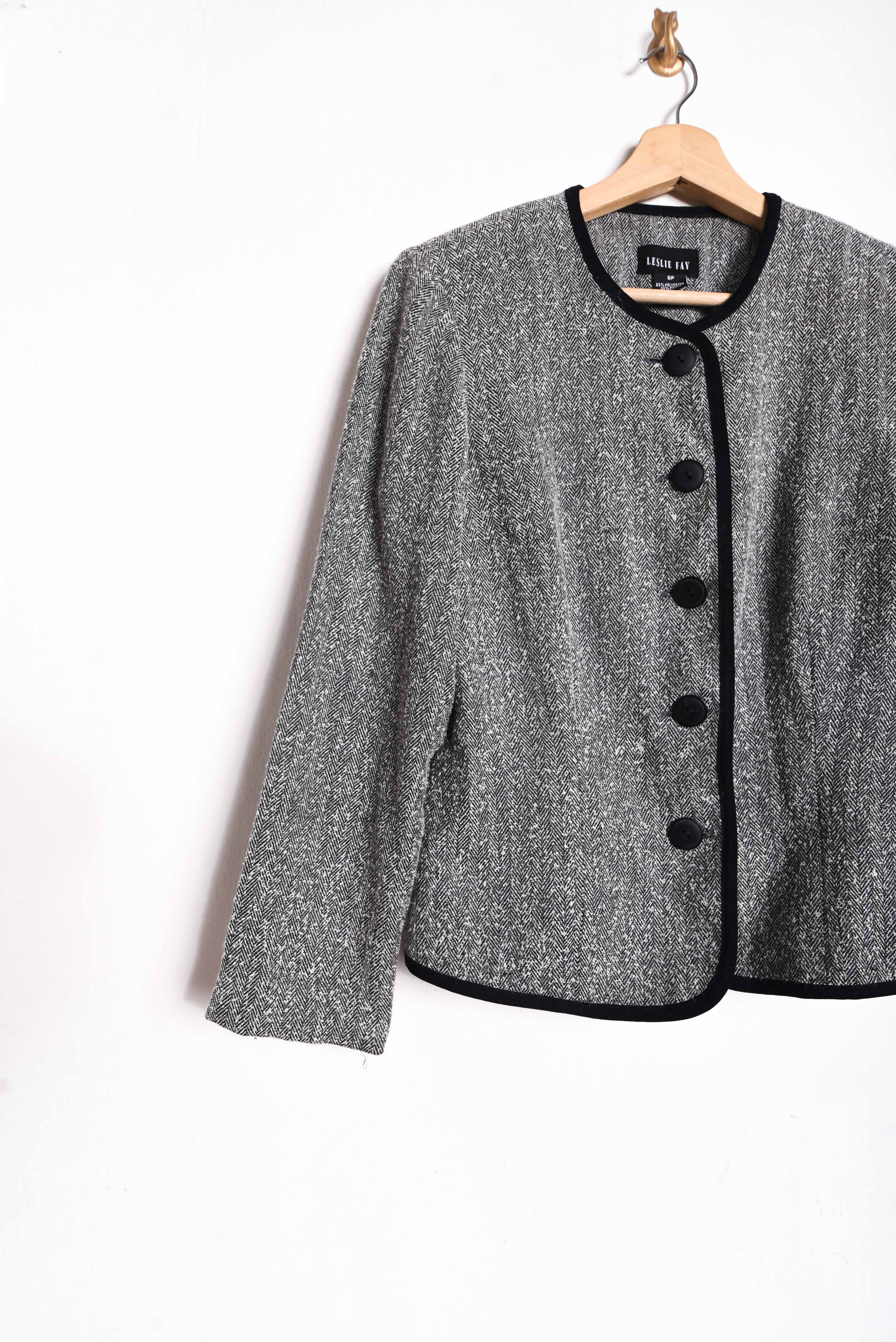 Conjunto gris jaspeado vintage