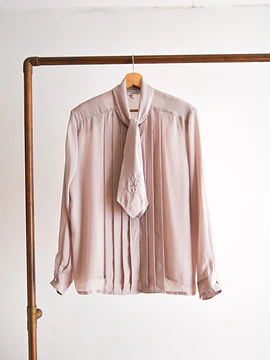 Blusa gris taupe 80s