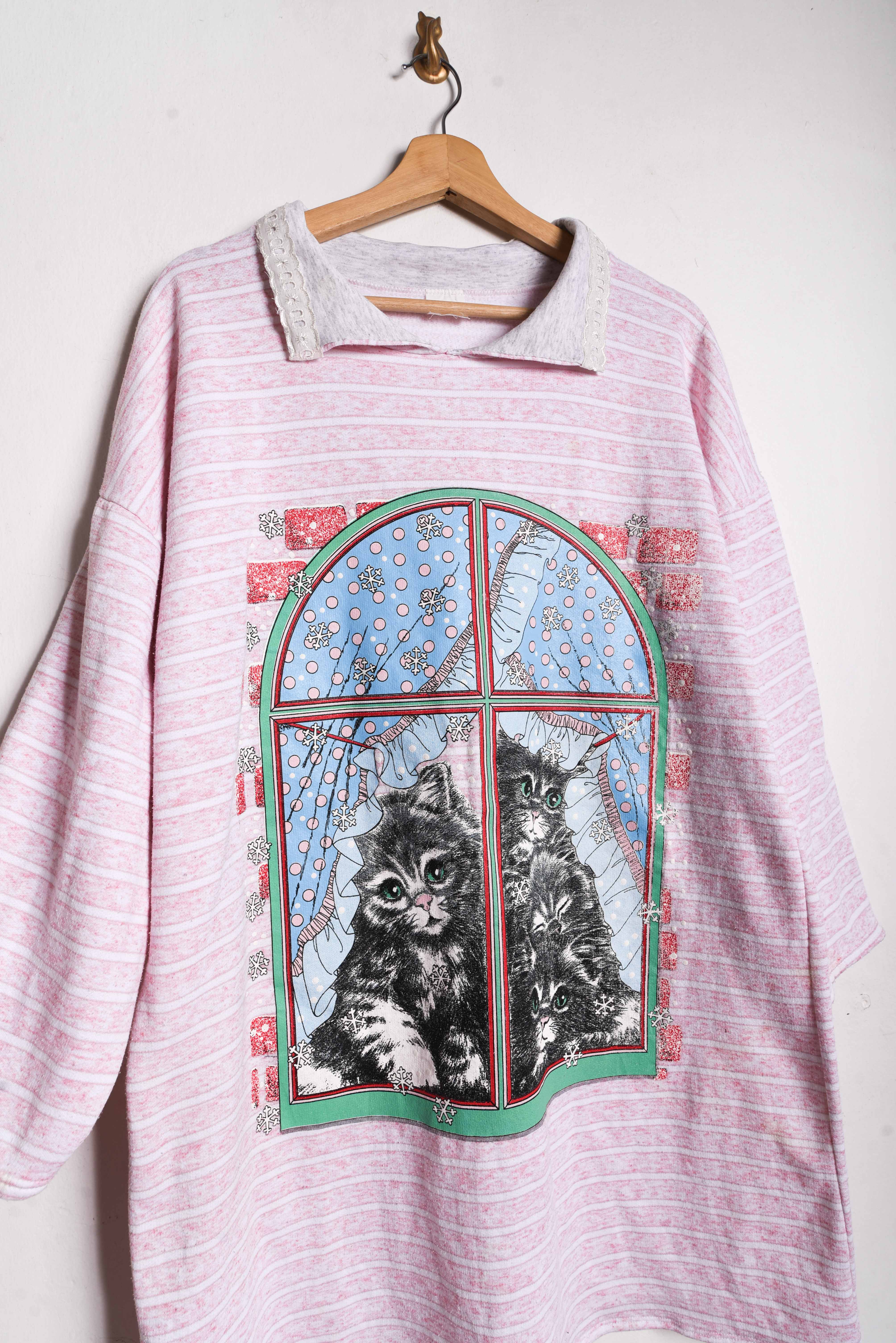 Polerón-dress reworked gatitos