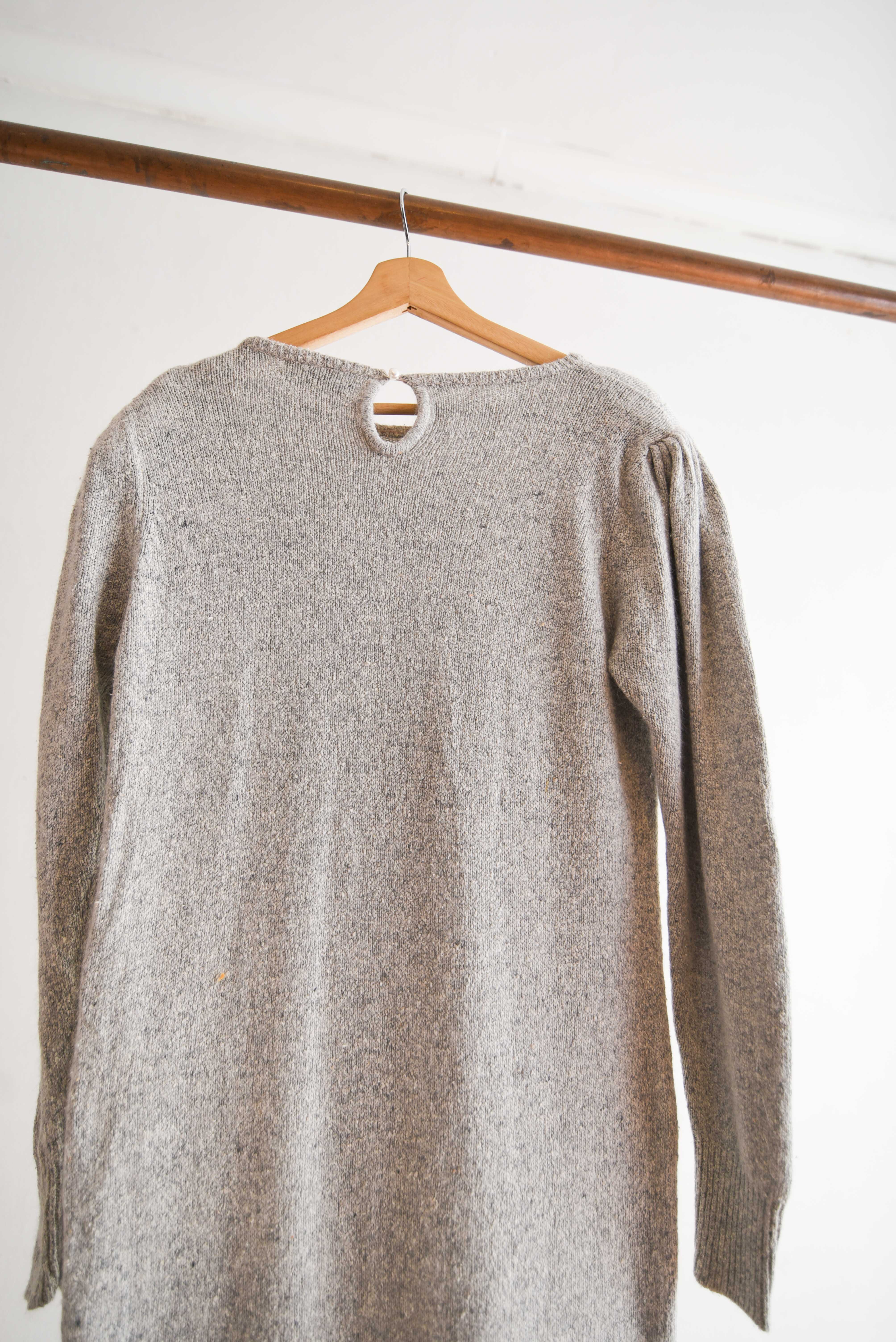 Vestido tejido seda y angora vintage