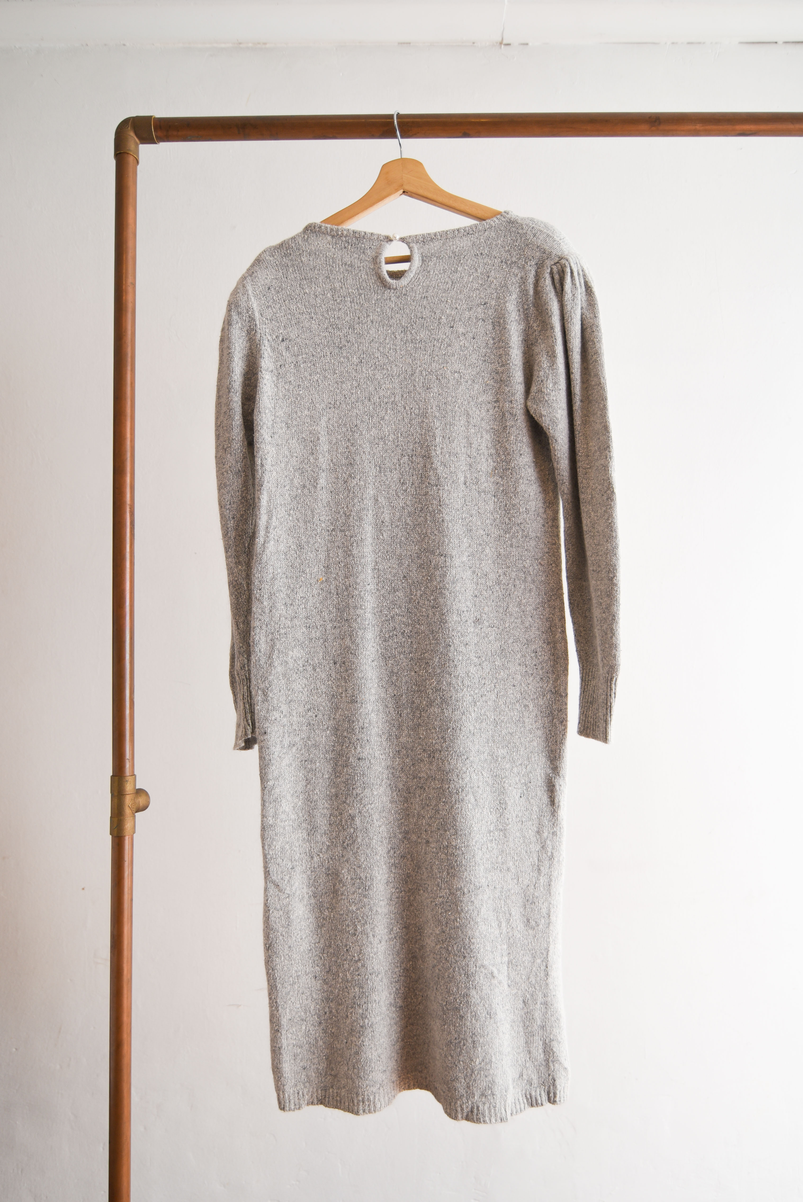 Vestido tejido seda y angora vintage