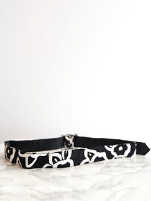 Cinturón b&w flores