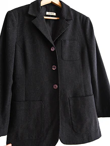 Blazer grafito lana botones
