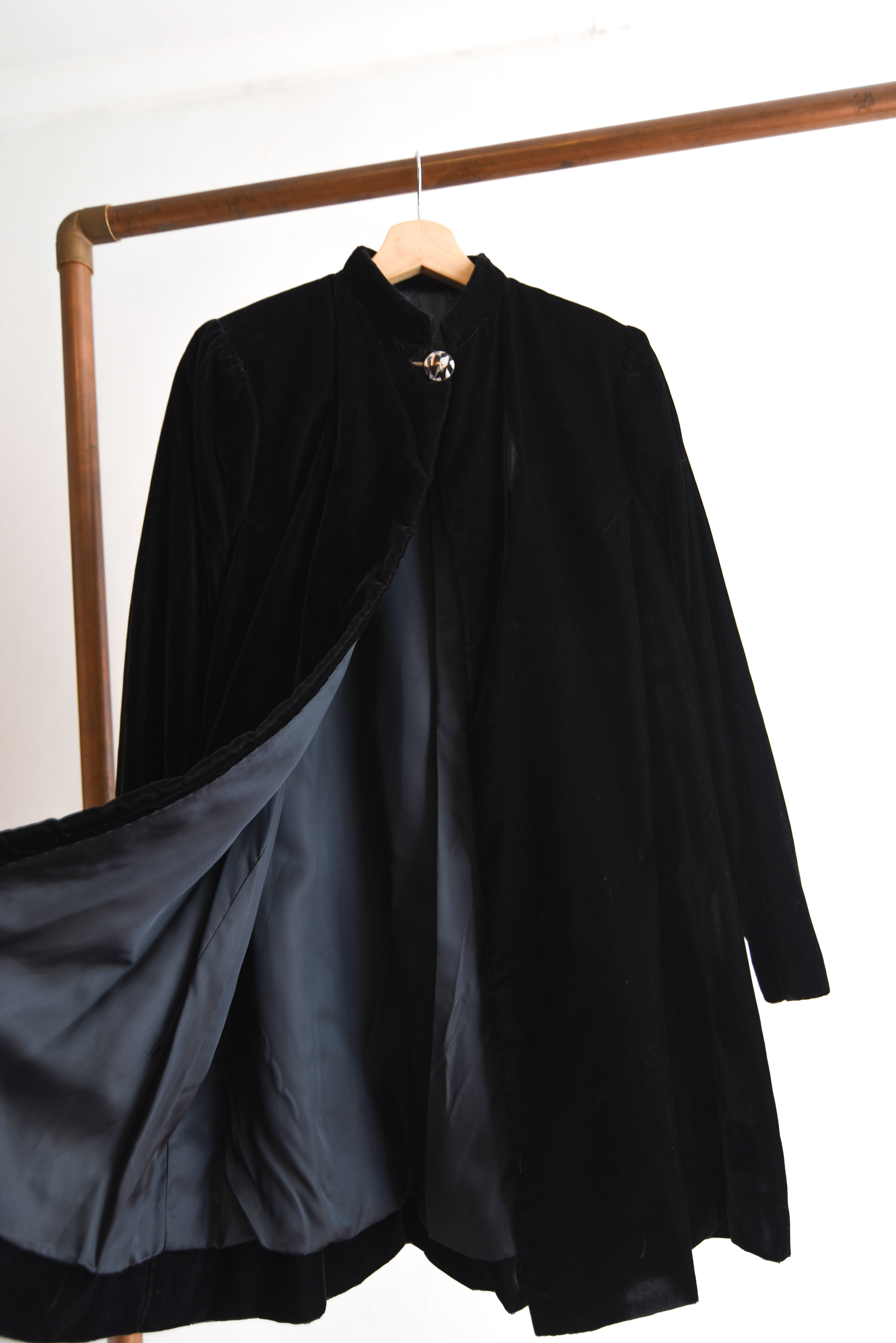 Chaqueta negra terciopelo vintage