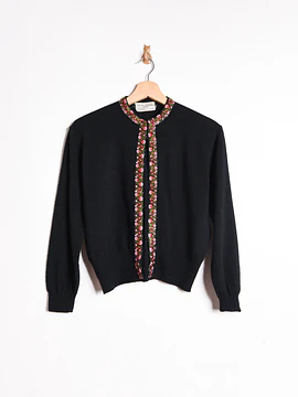 Cardigan negro 1970s