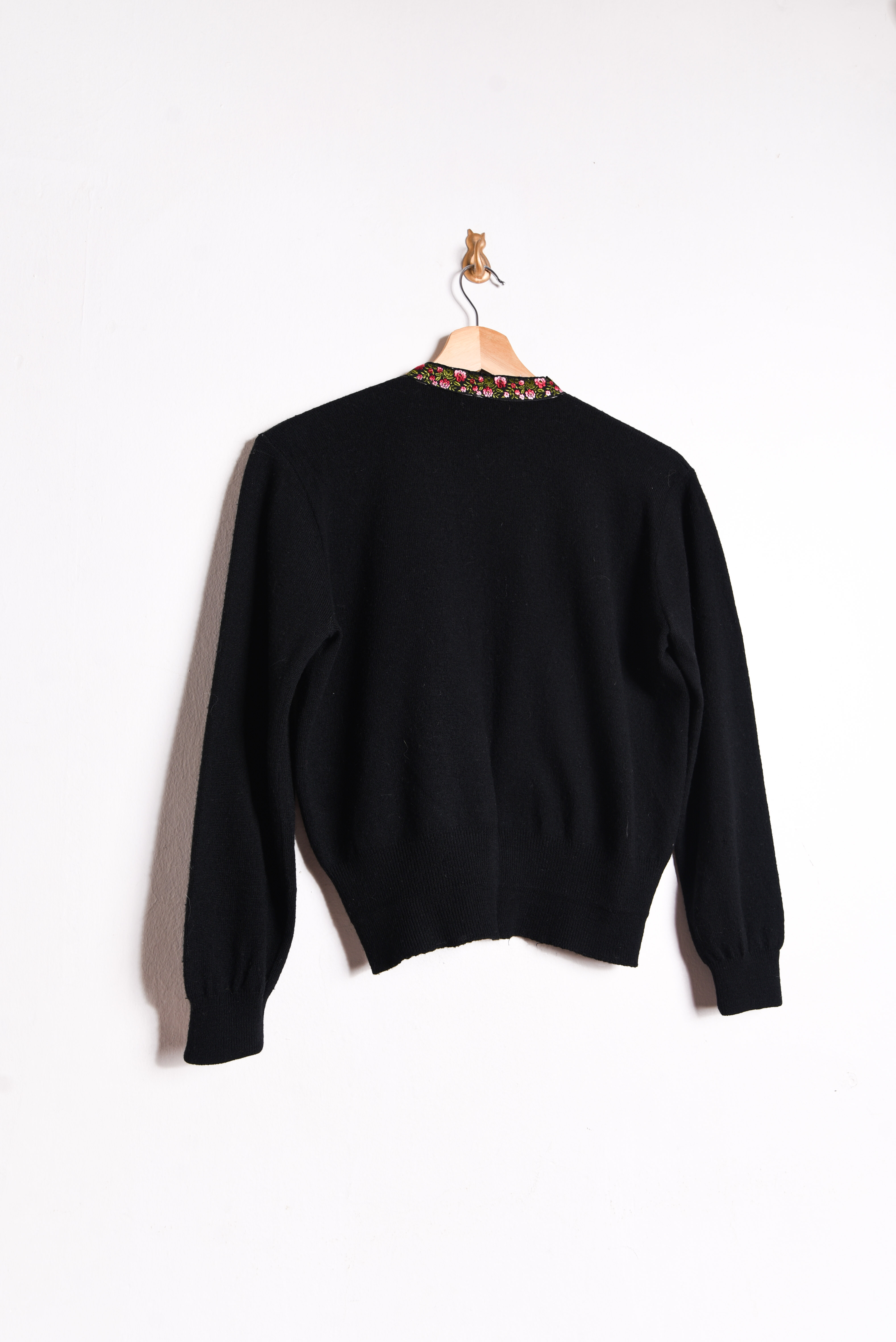 Cardigan negro 1970s