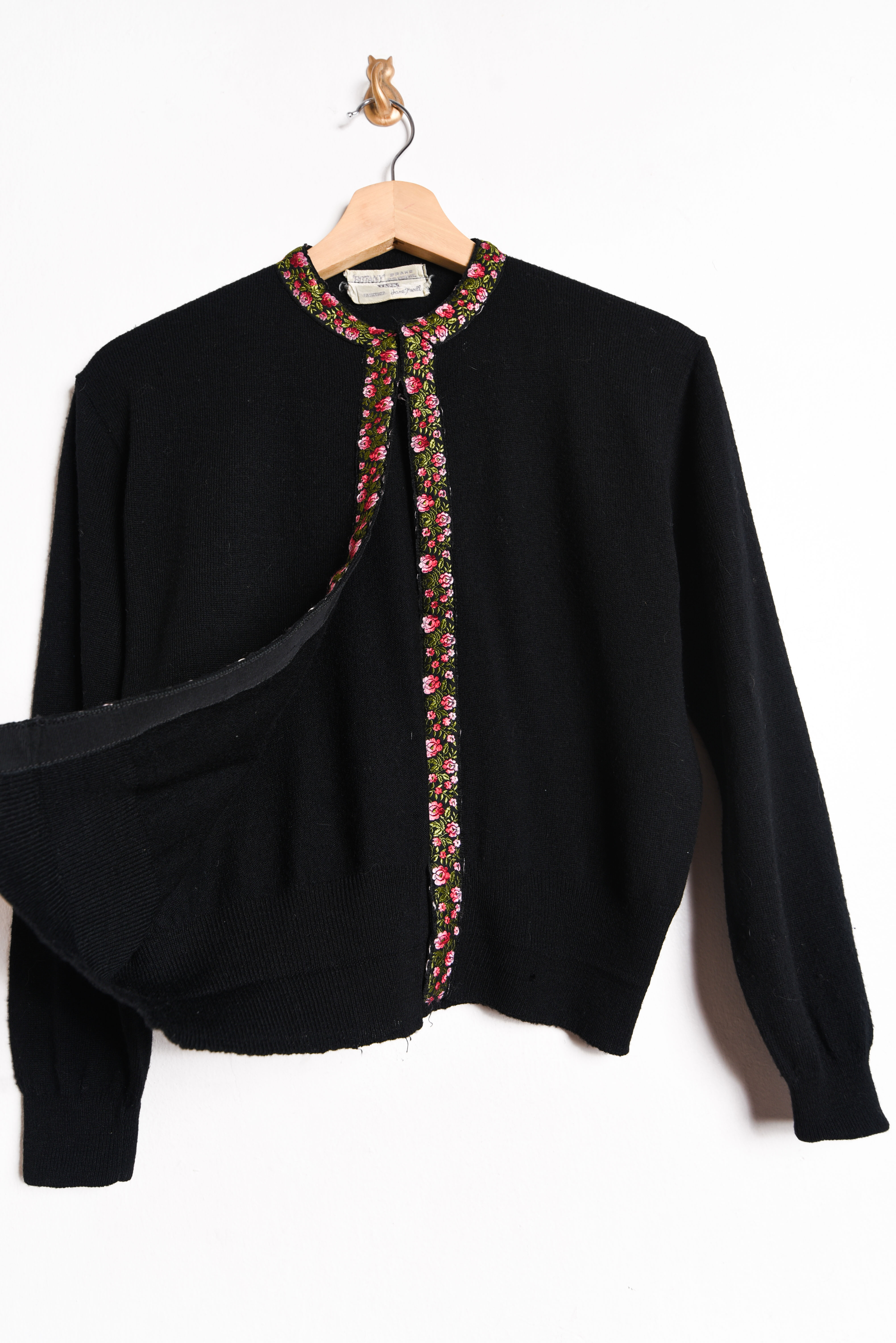 Cardigan negro 1970s