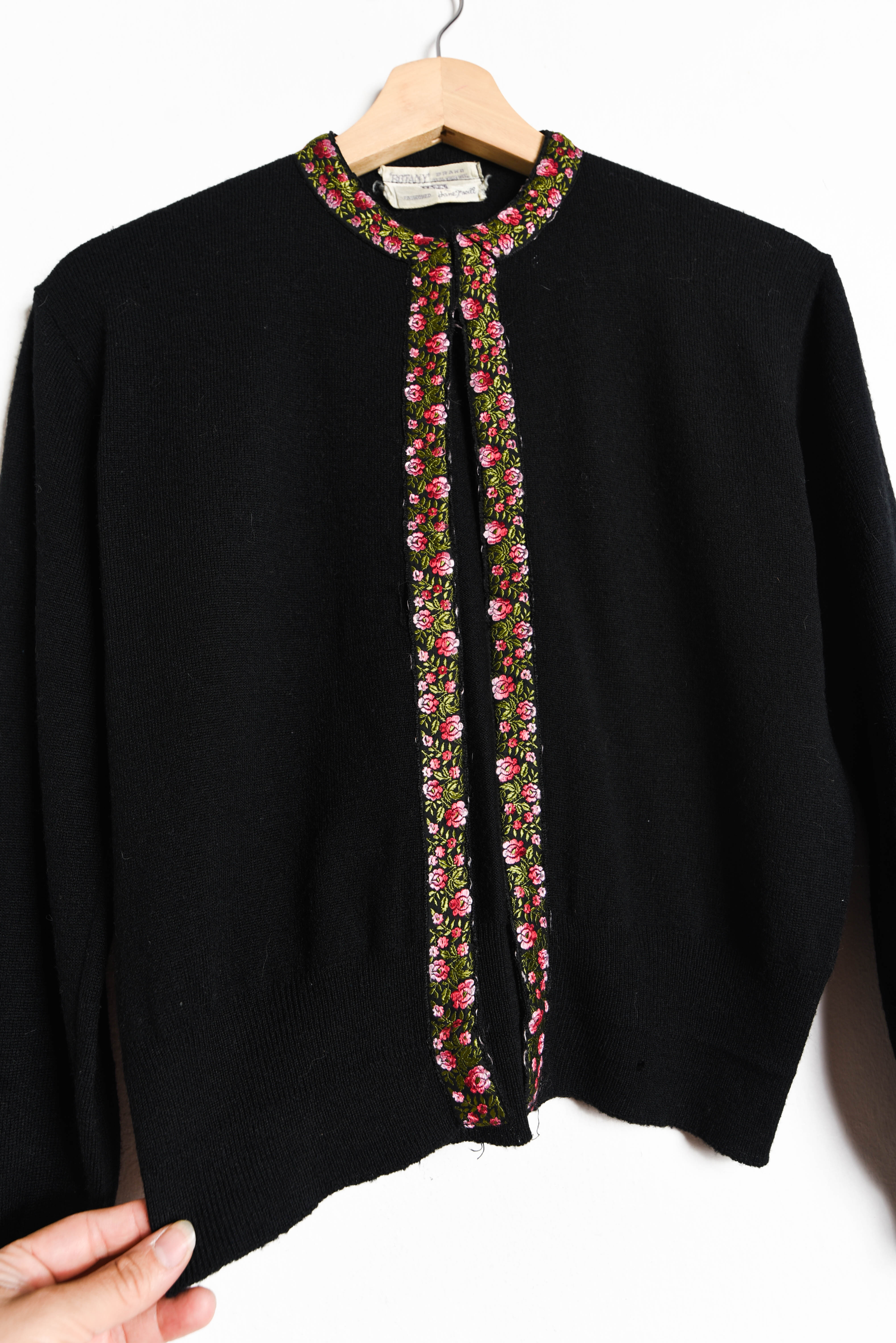 Cardigan negro 1970s