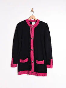 Cardigan vintage black pink