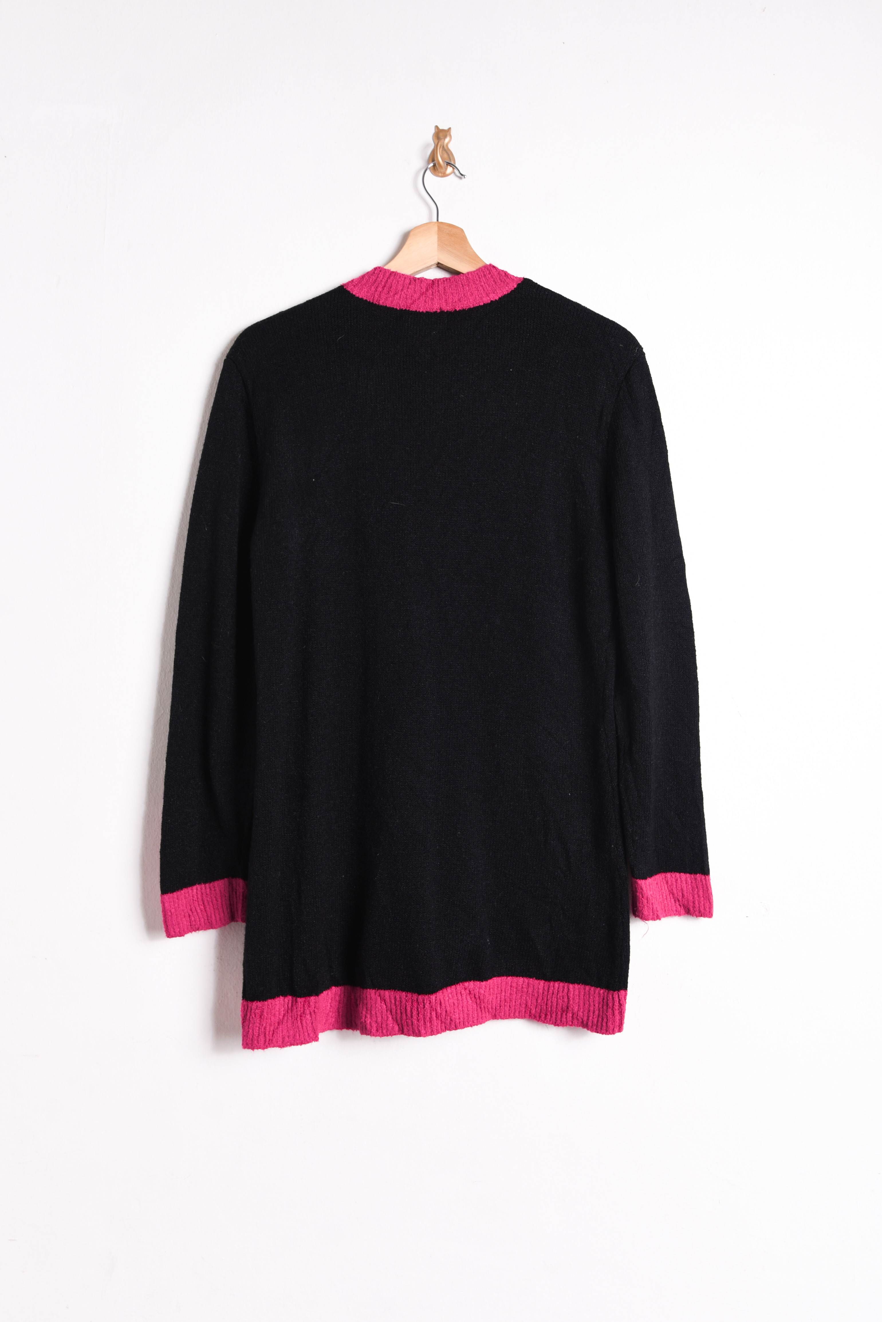 Cardigan vintage black pink