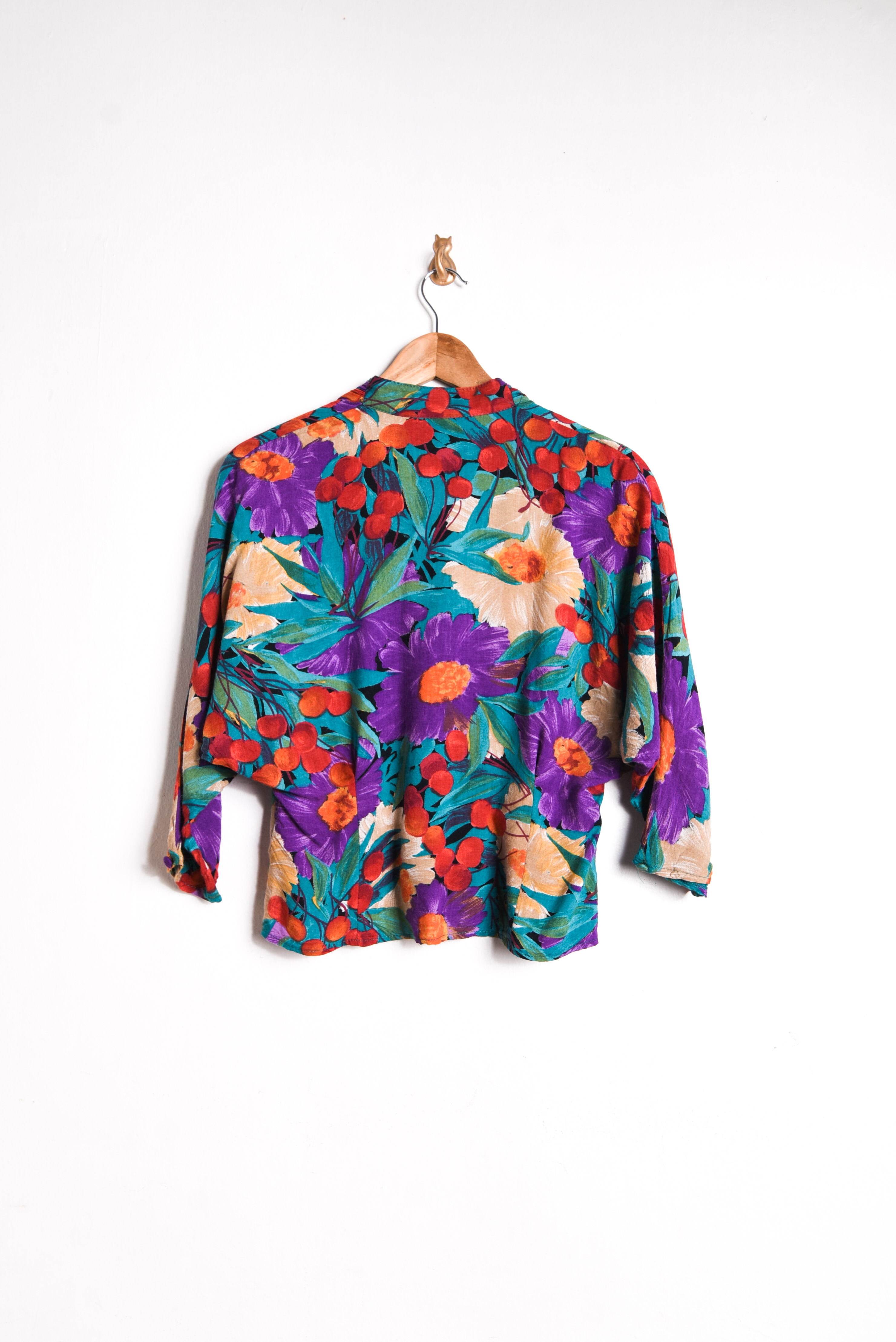 Blusa floral 80s