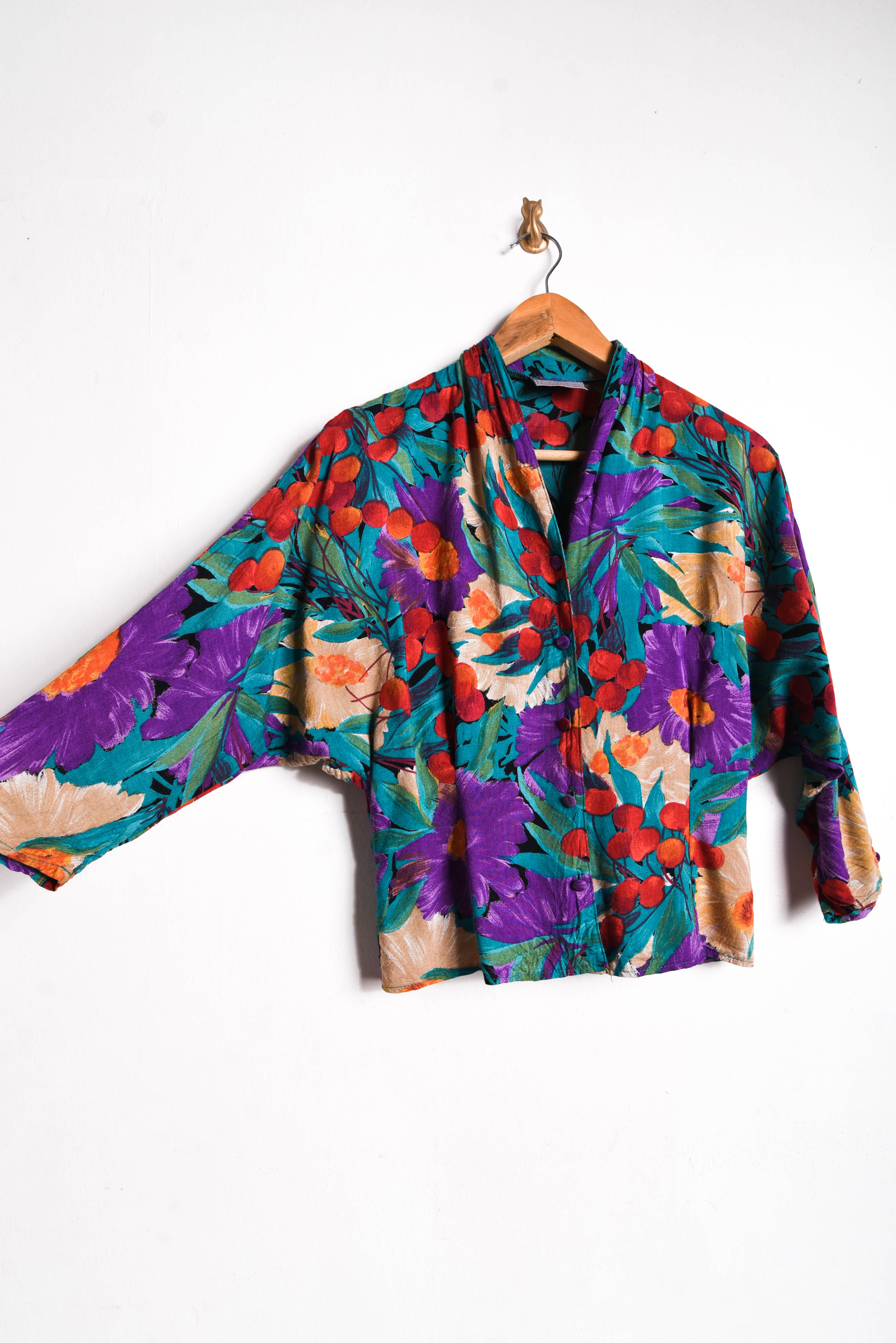 Blusa floral 80s