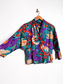 Blusa floral 80s
