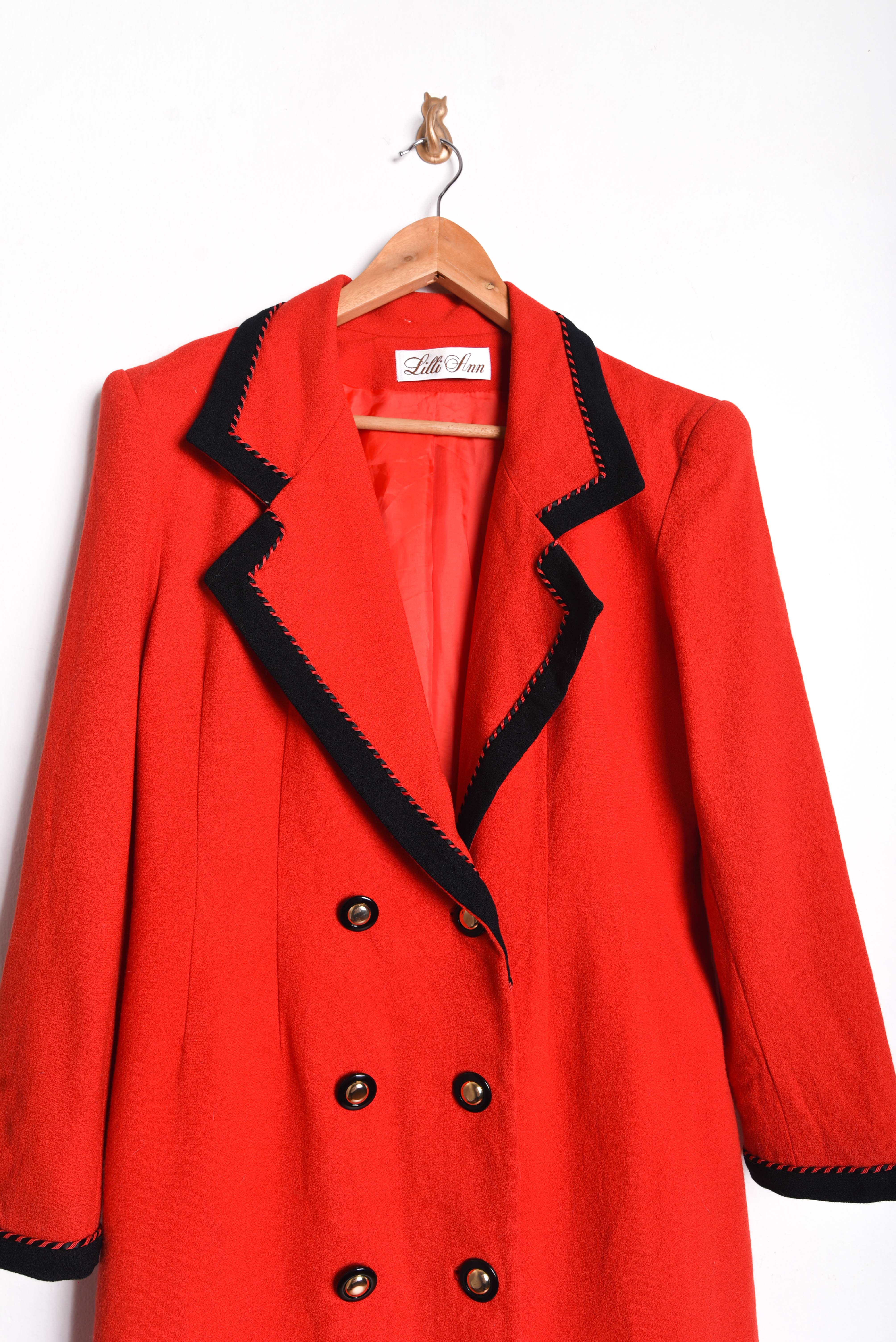 Abrigo rojo vintage Lilli Ann 80s