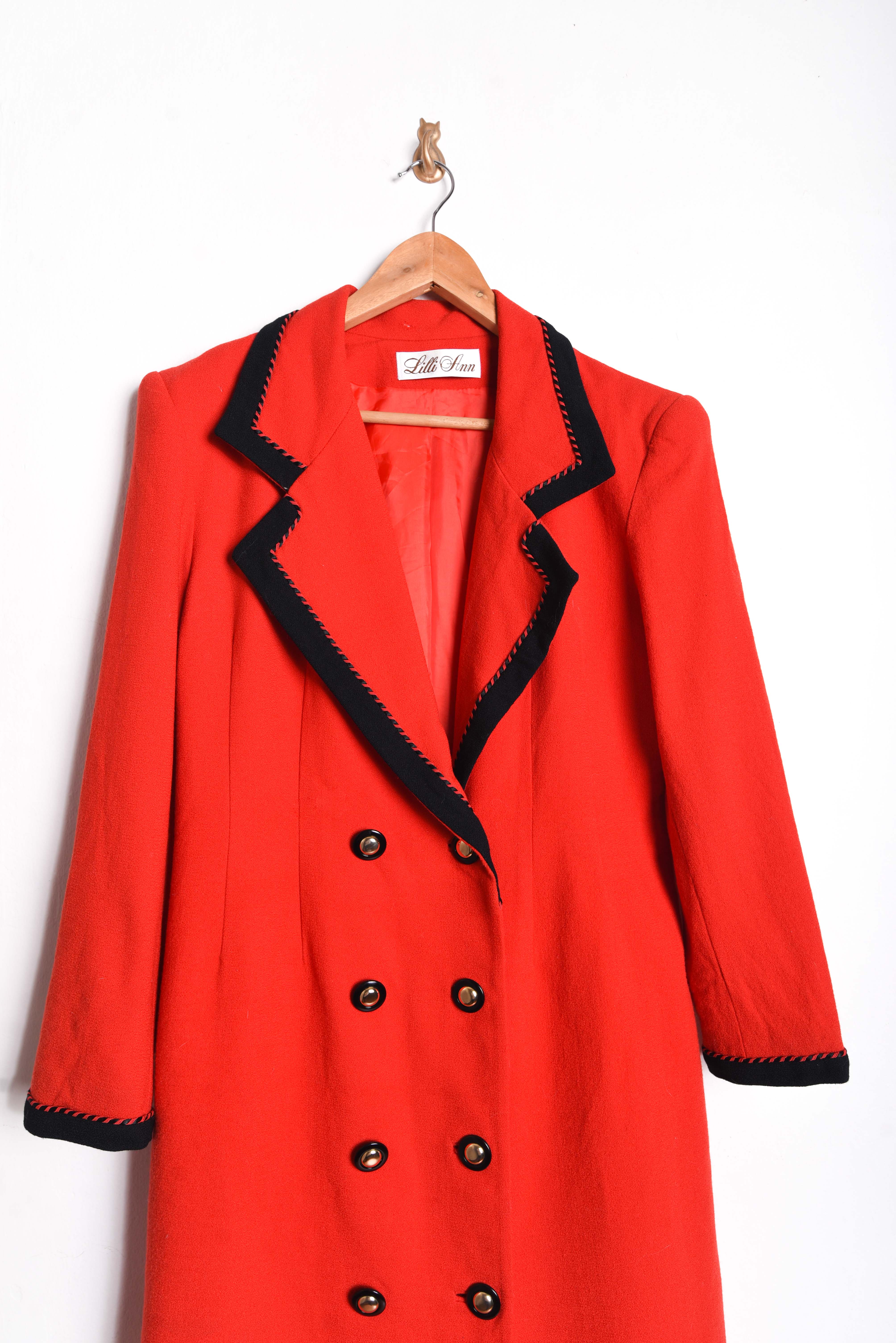 Abrigo rojo vintage Lilli Ann 80s