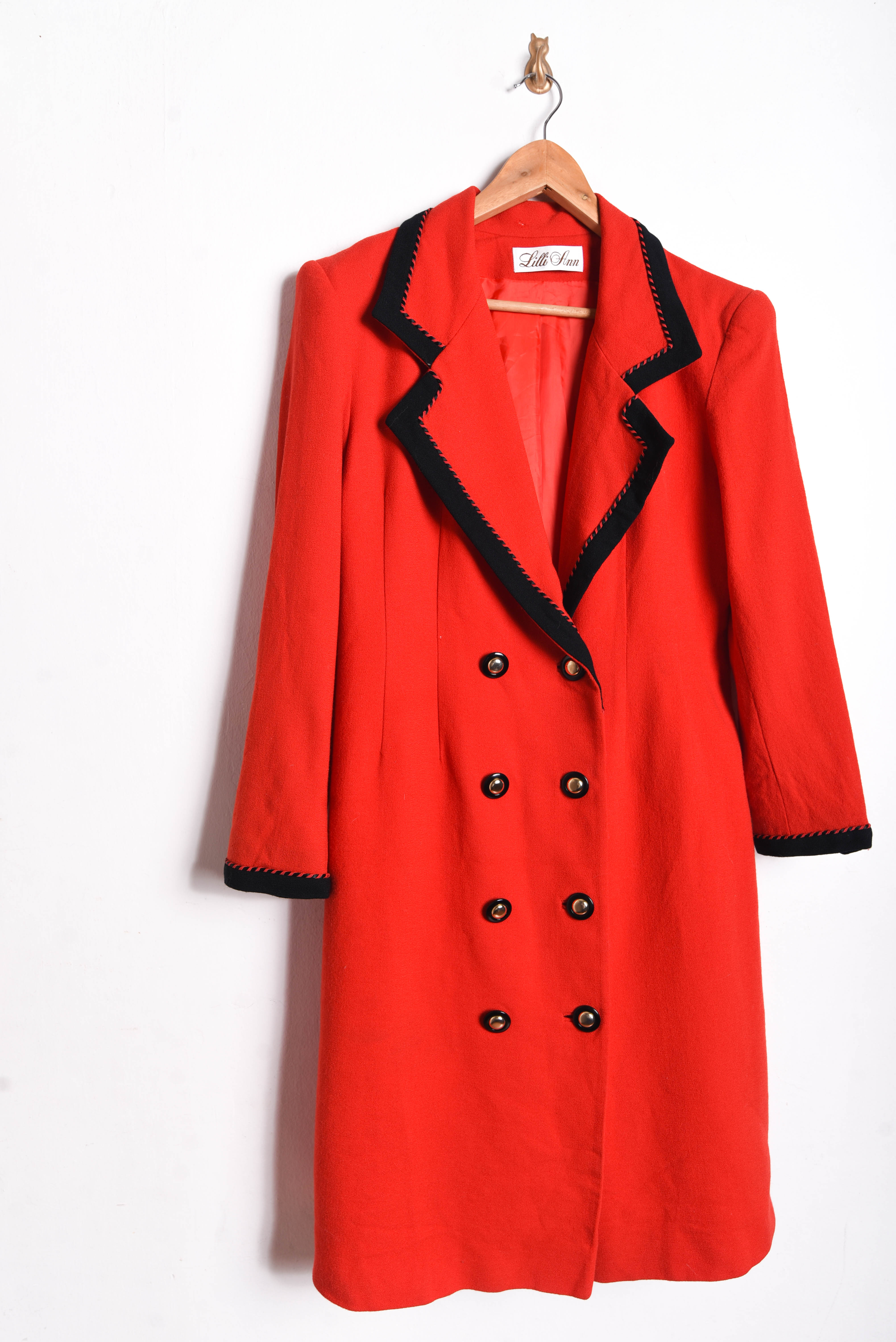 Abrigo rojo vintage Lilli Ann 80s