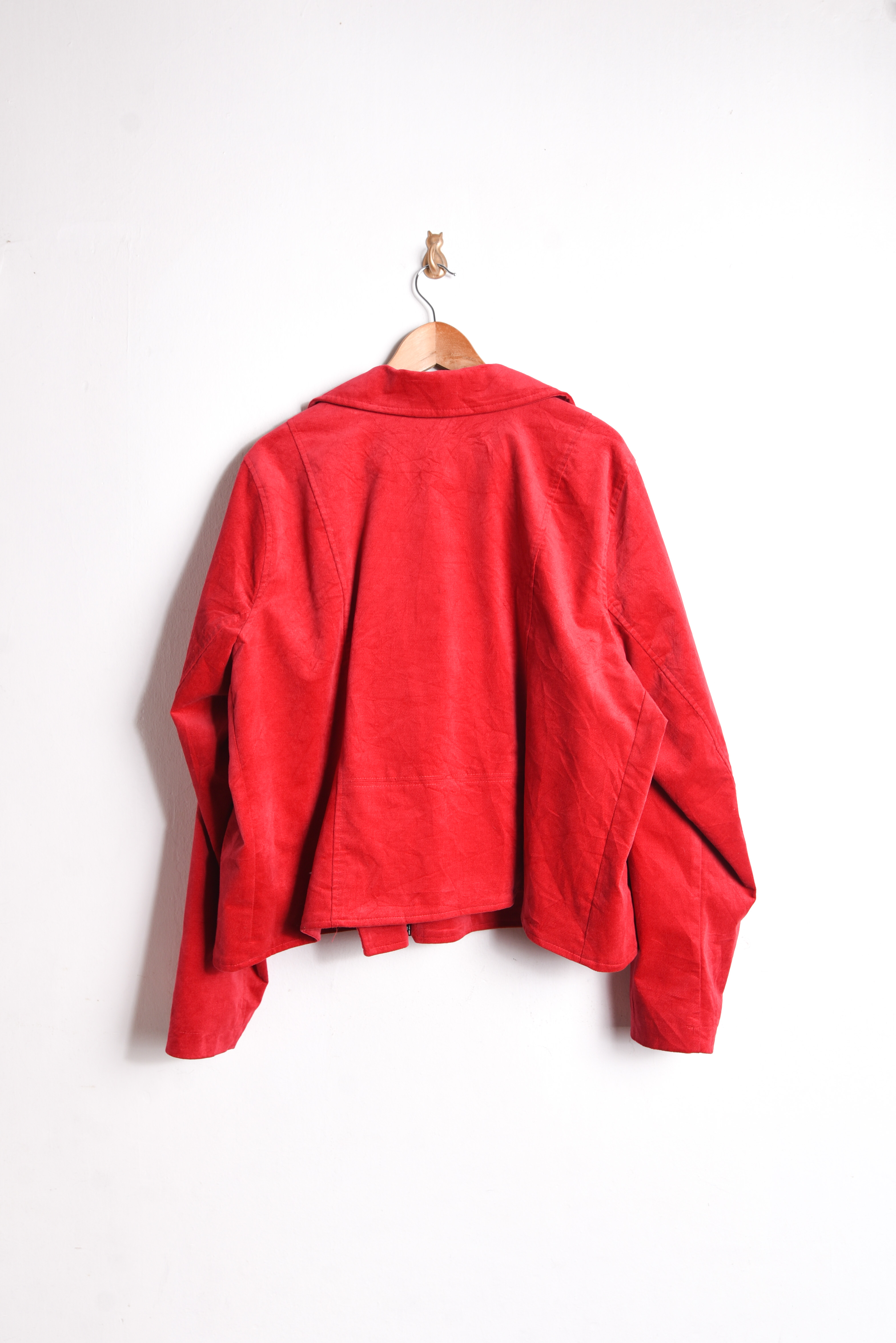 Chaqueta biker red velvet