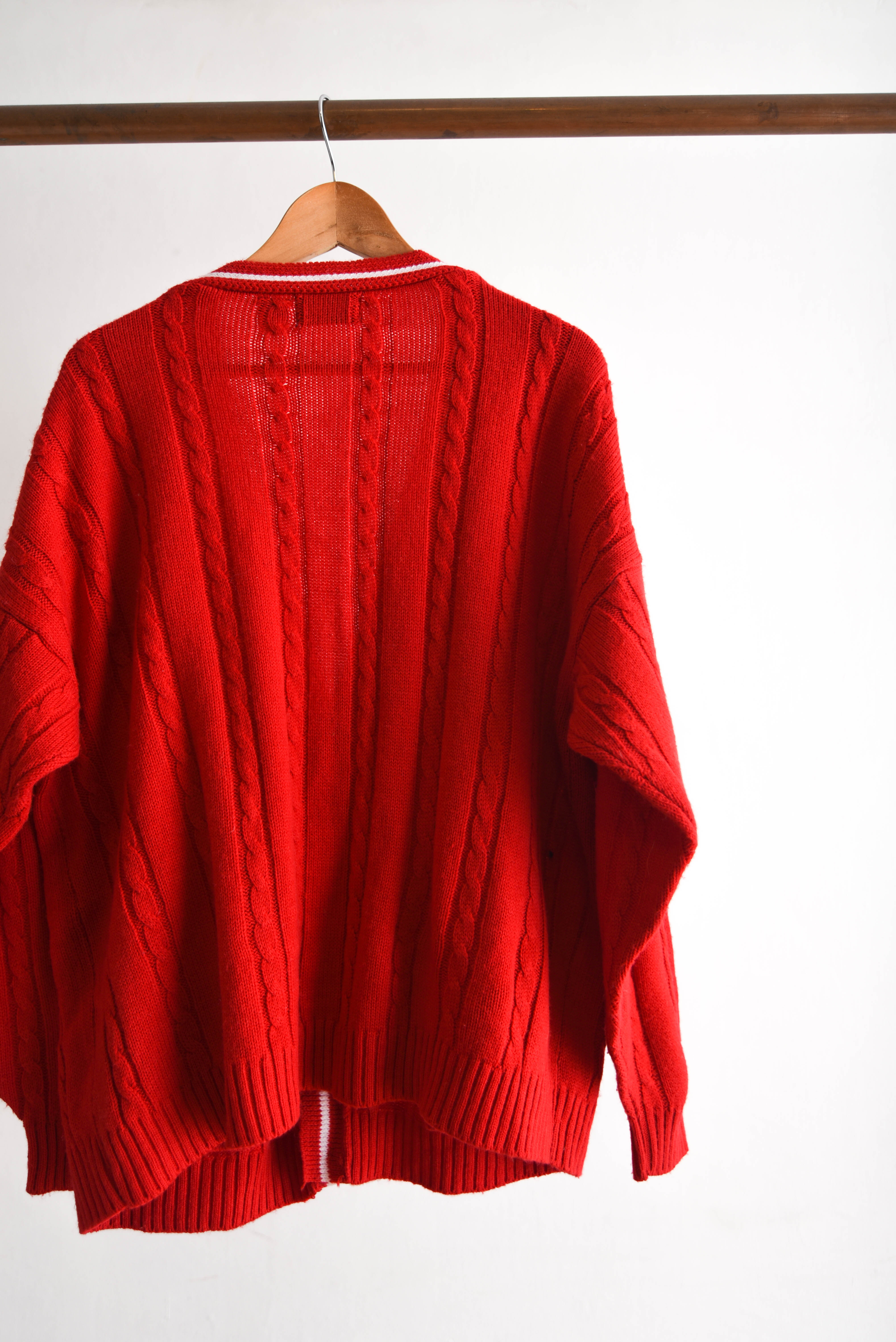 Cardigan vintage red 90s