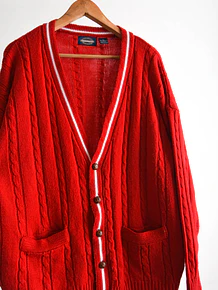 Cardigan vintage red 90s