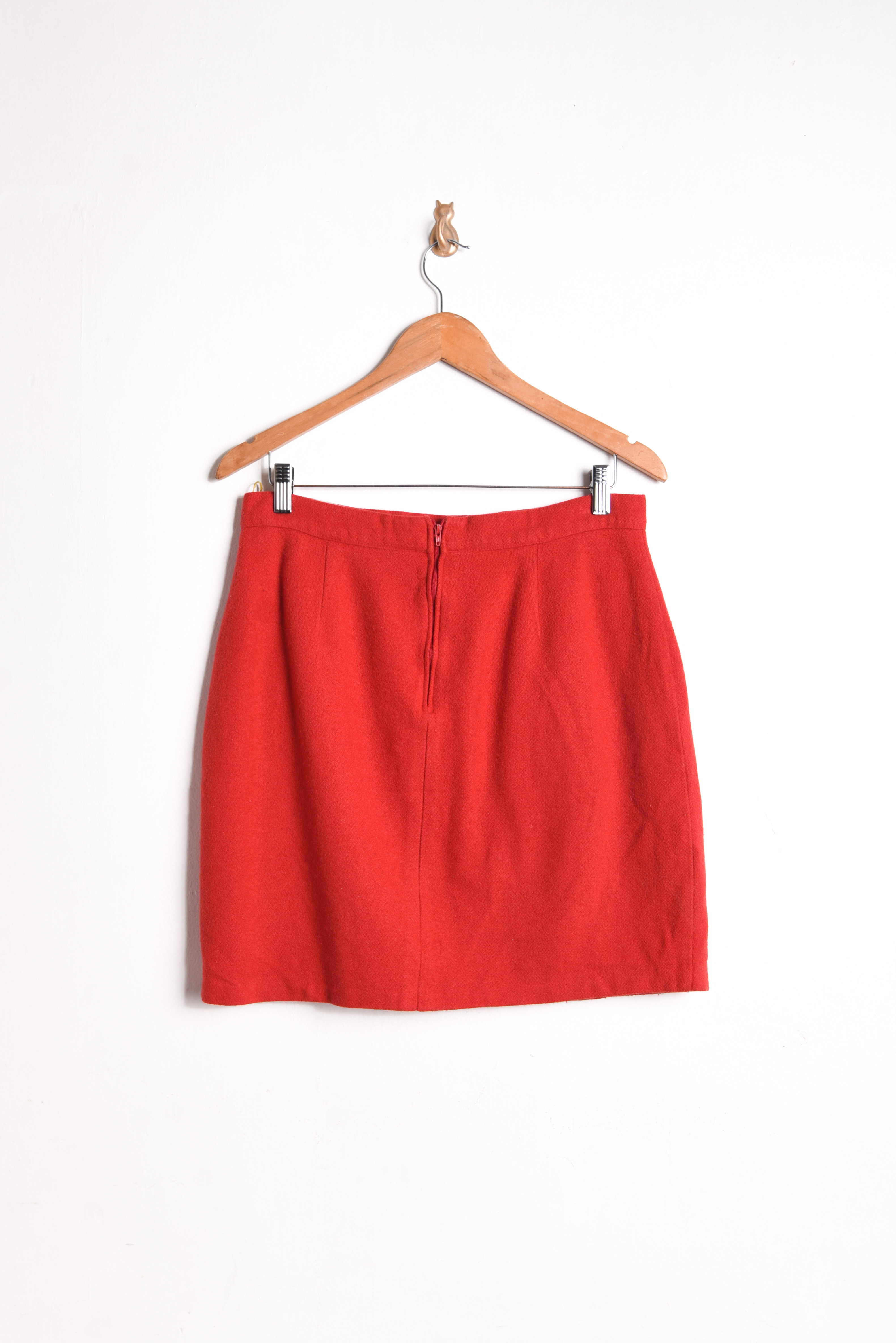 Falda lana vntg true red