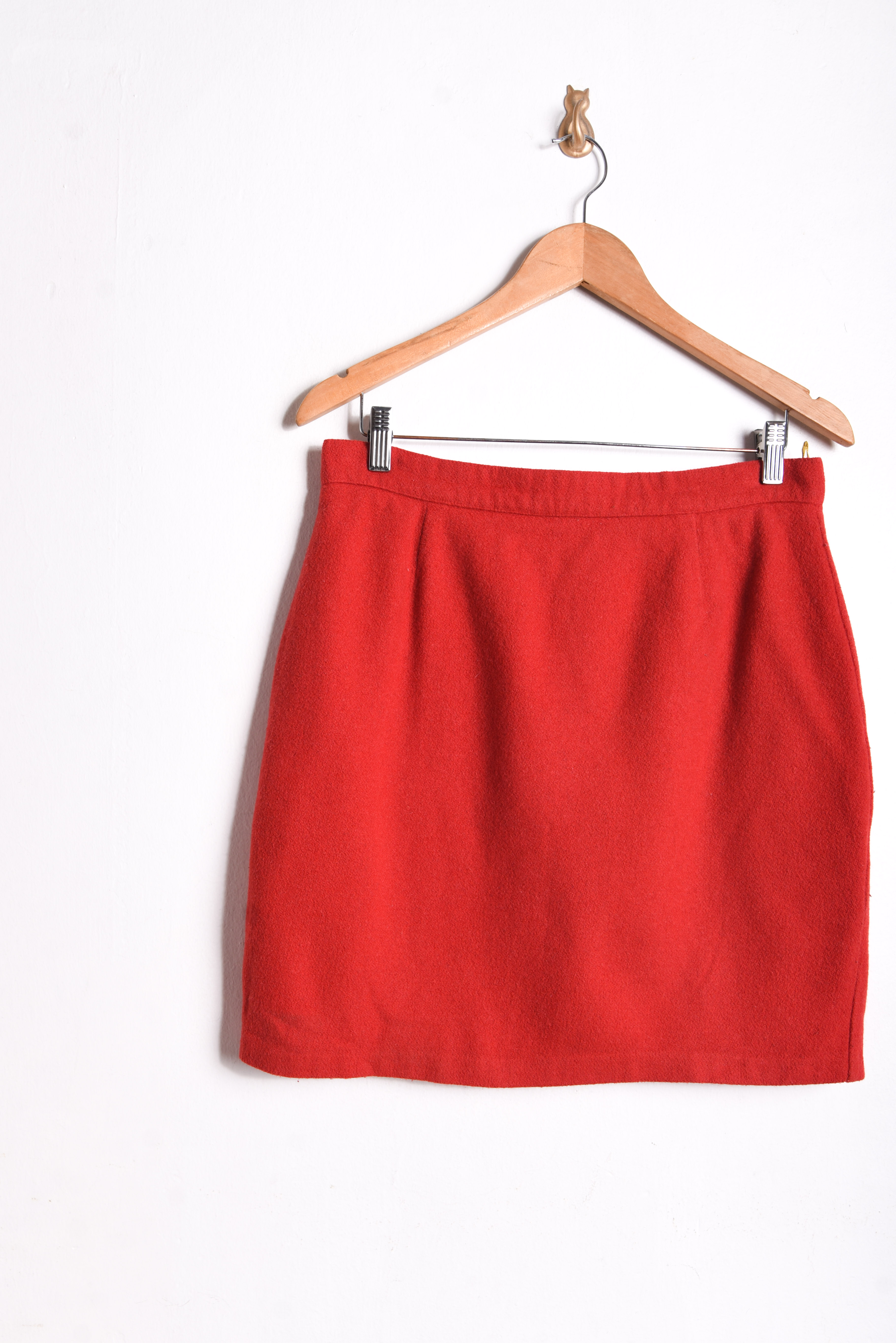 Falda lana vntg true red