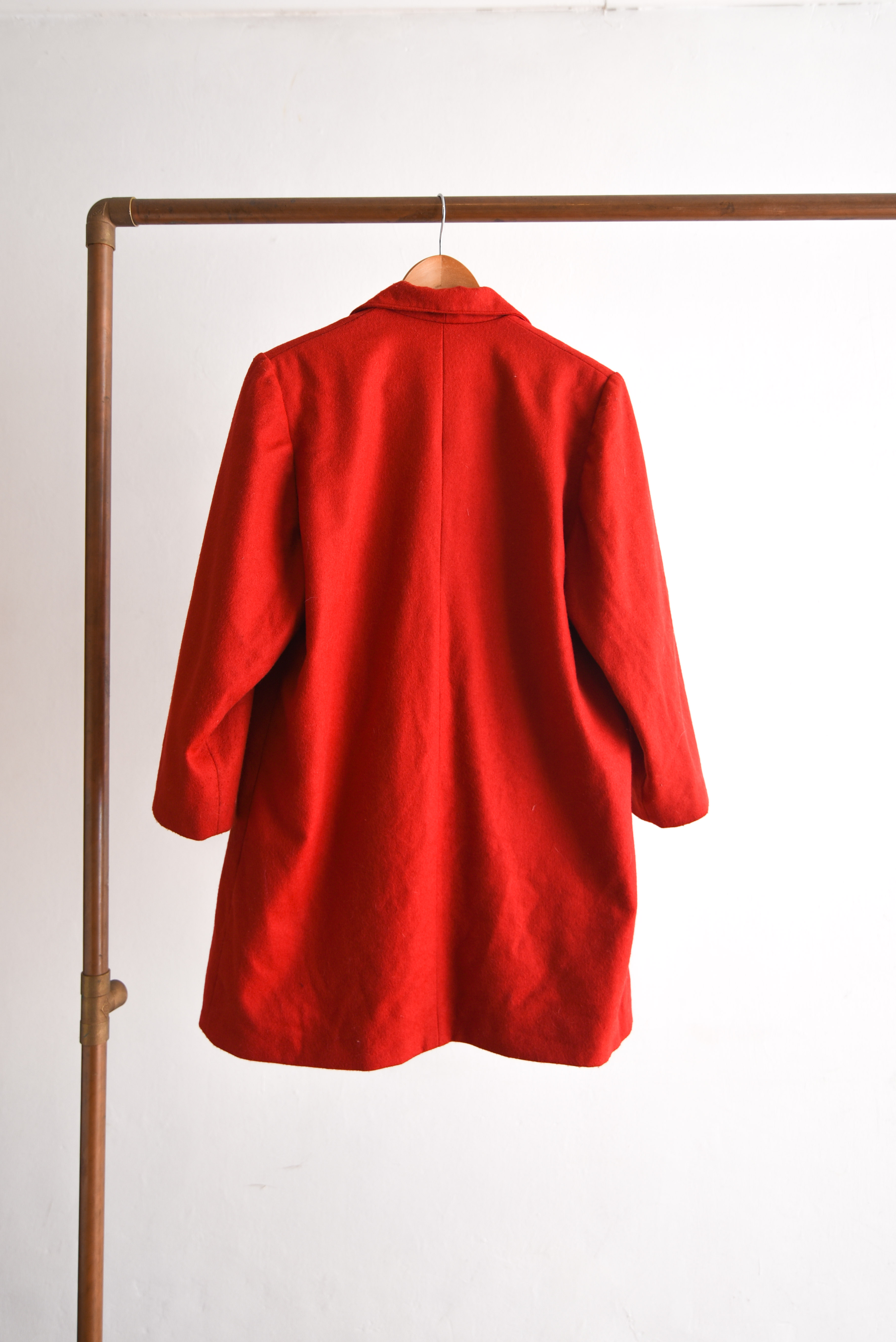 Abrigo rojo lana vintage
