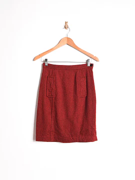 Falda dark red espiga