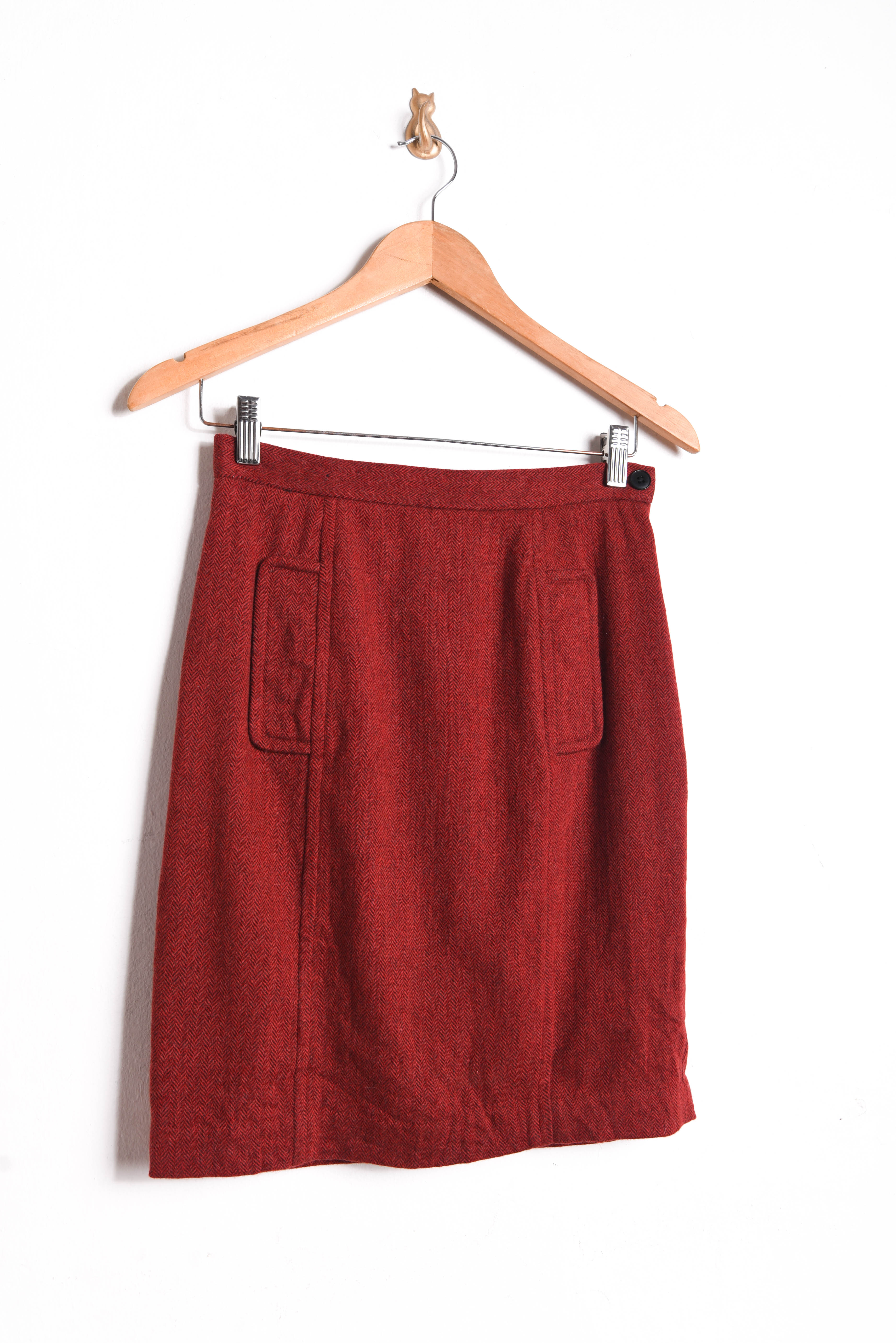 Falda dark red espiga
