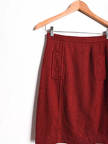 Falda dark red espiga