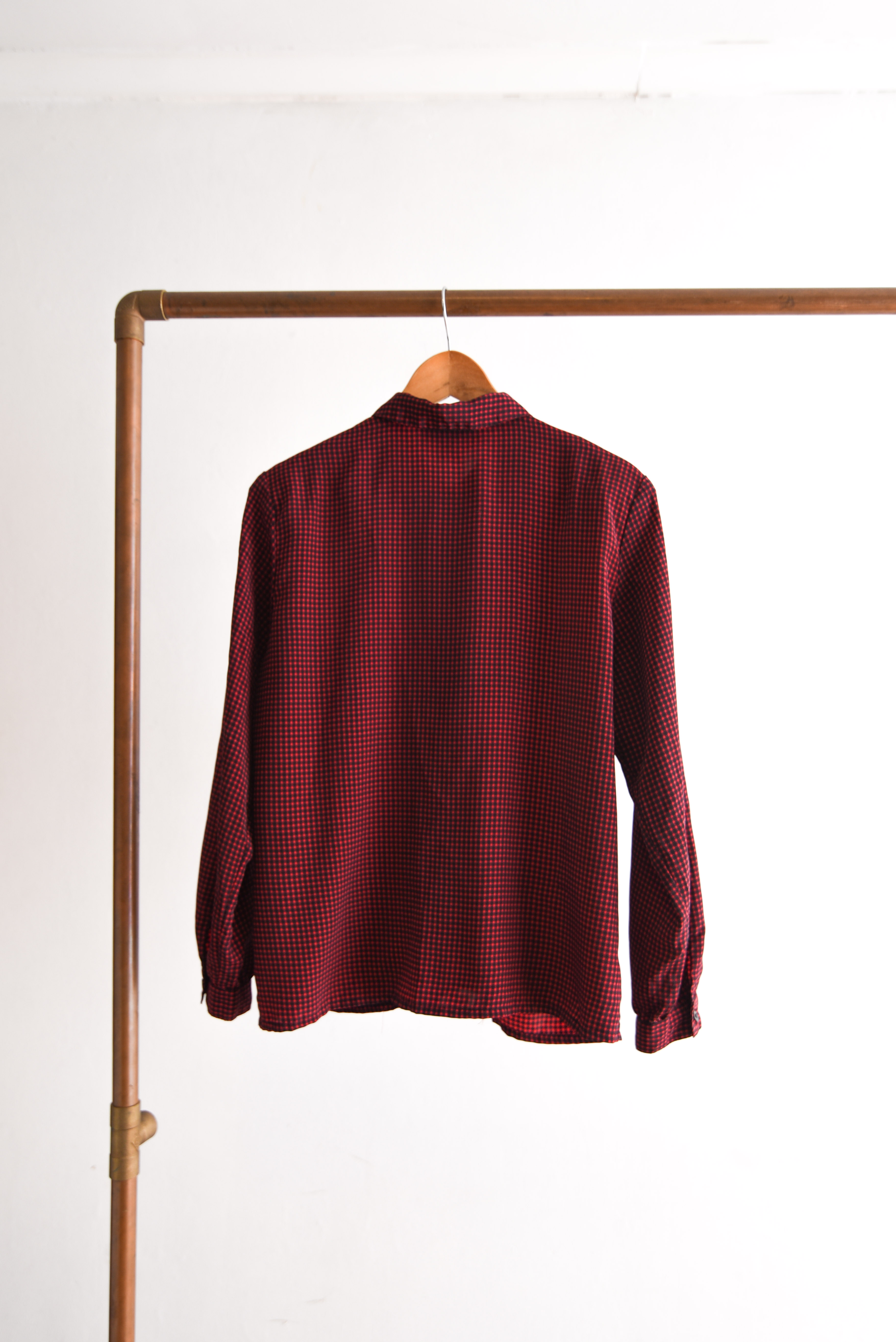 Blusa vintage burdeo dots