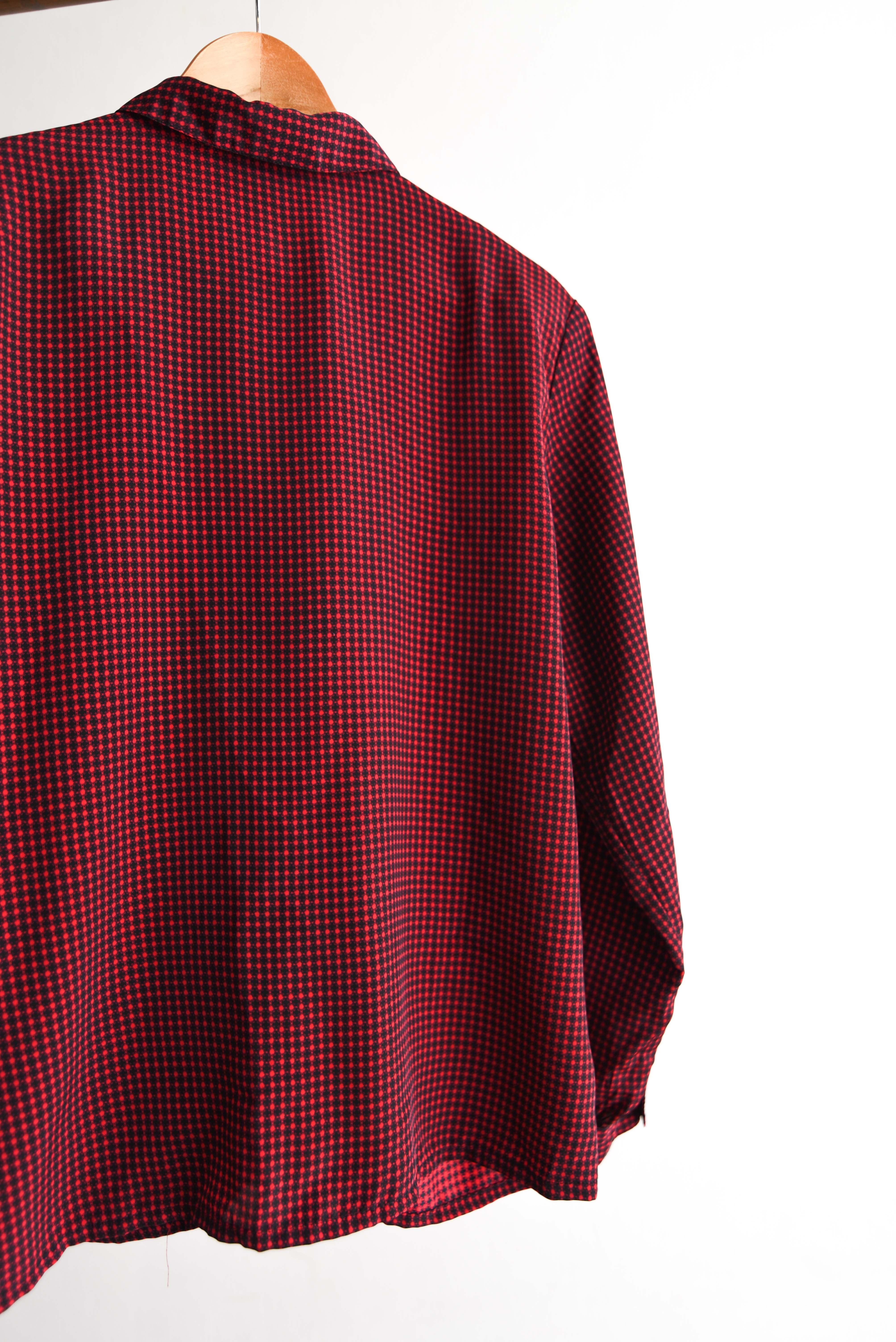 Blusa vintage burdeo dots