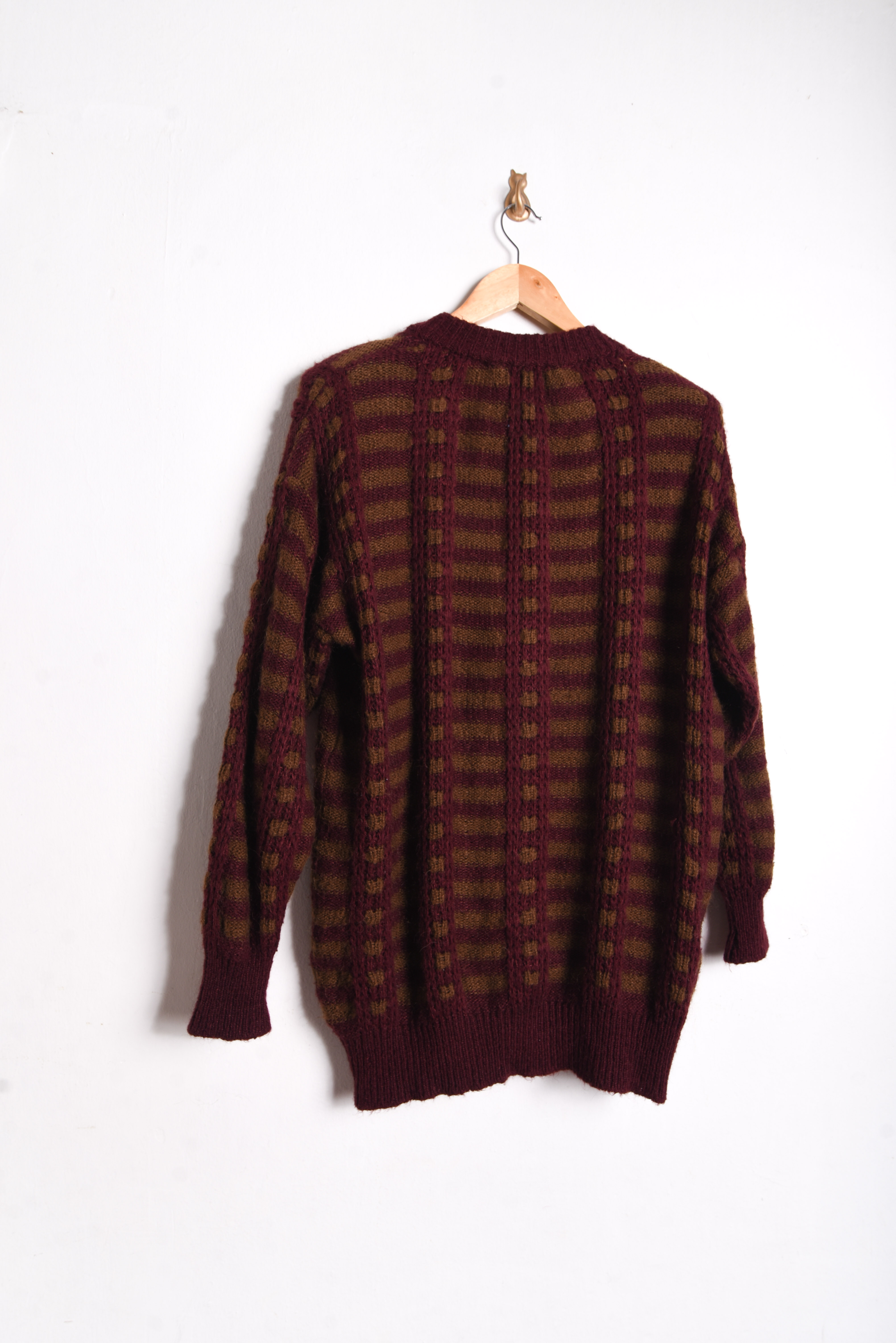 Cardigan vintage burdeo made in Chile