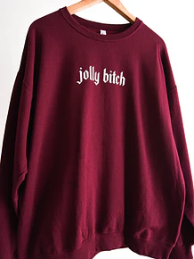 Polerón burdeo Jolly Bitch