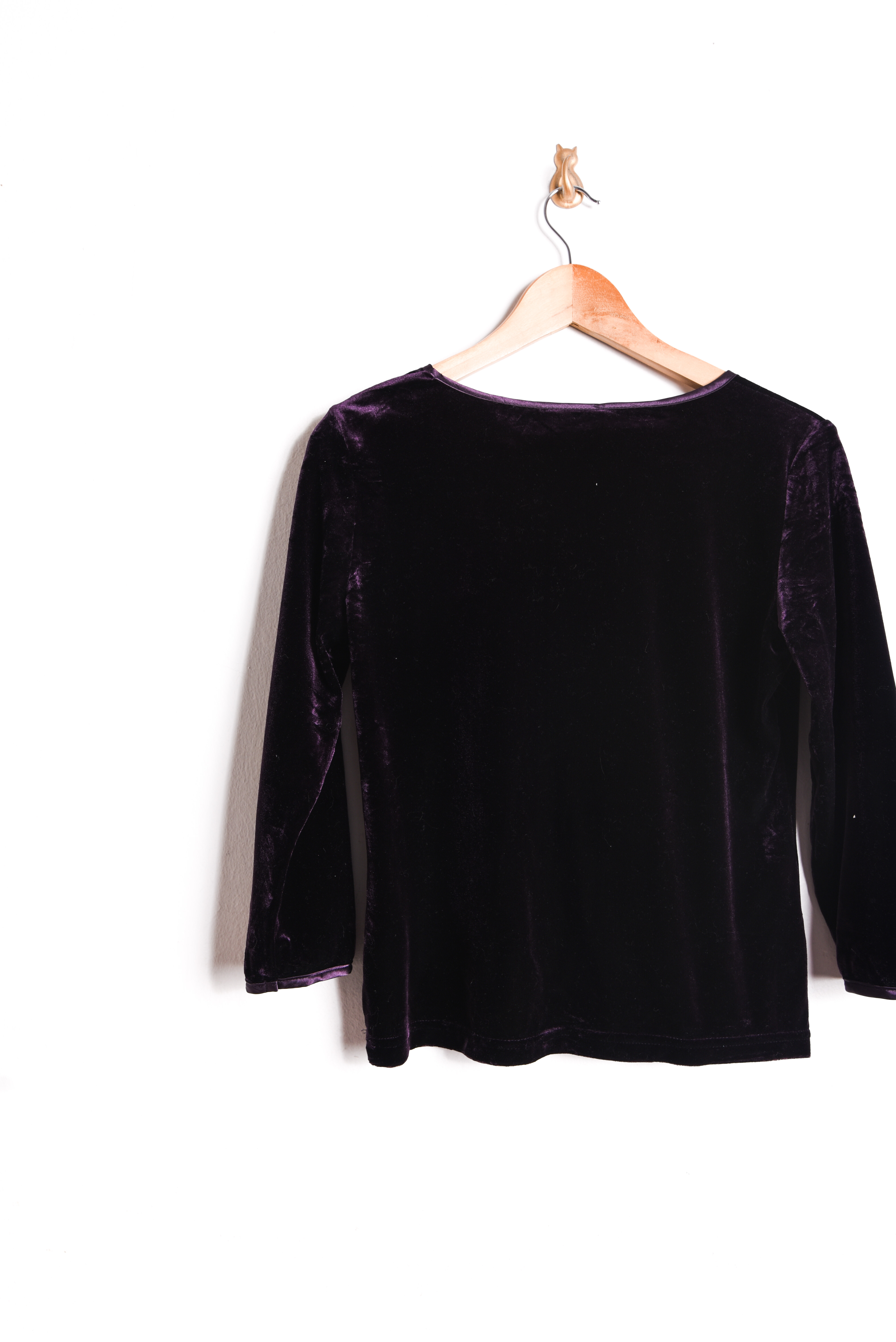 Top morado plush 90s