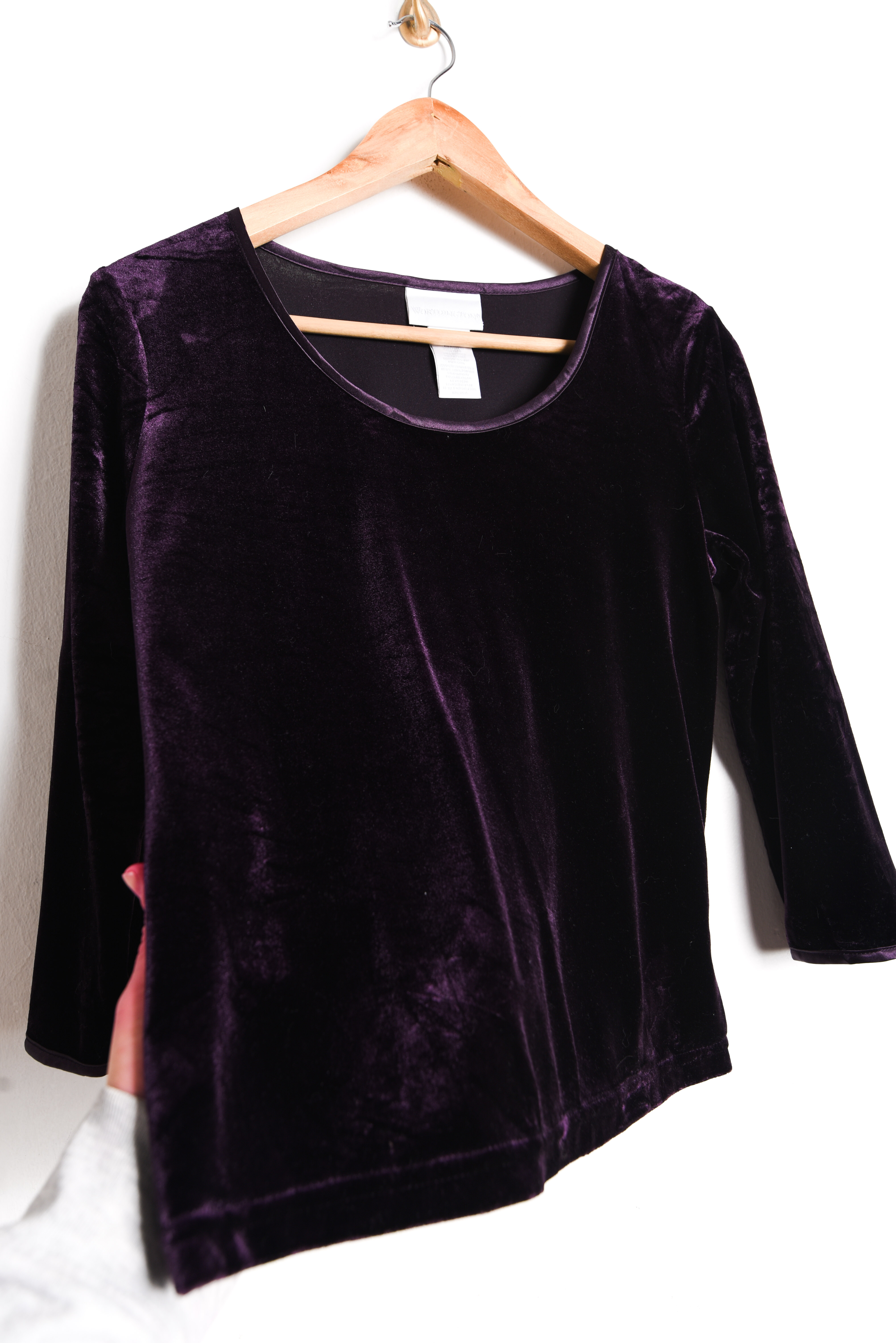 Top morado plush 90s