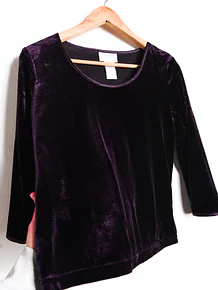 Top morado plush 90s