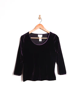 Top morado plush 90s