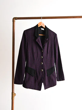 Blazer vintage morado gingham