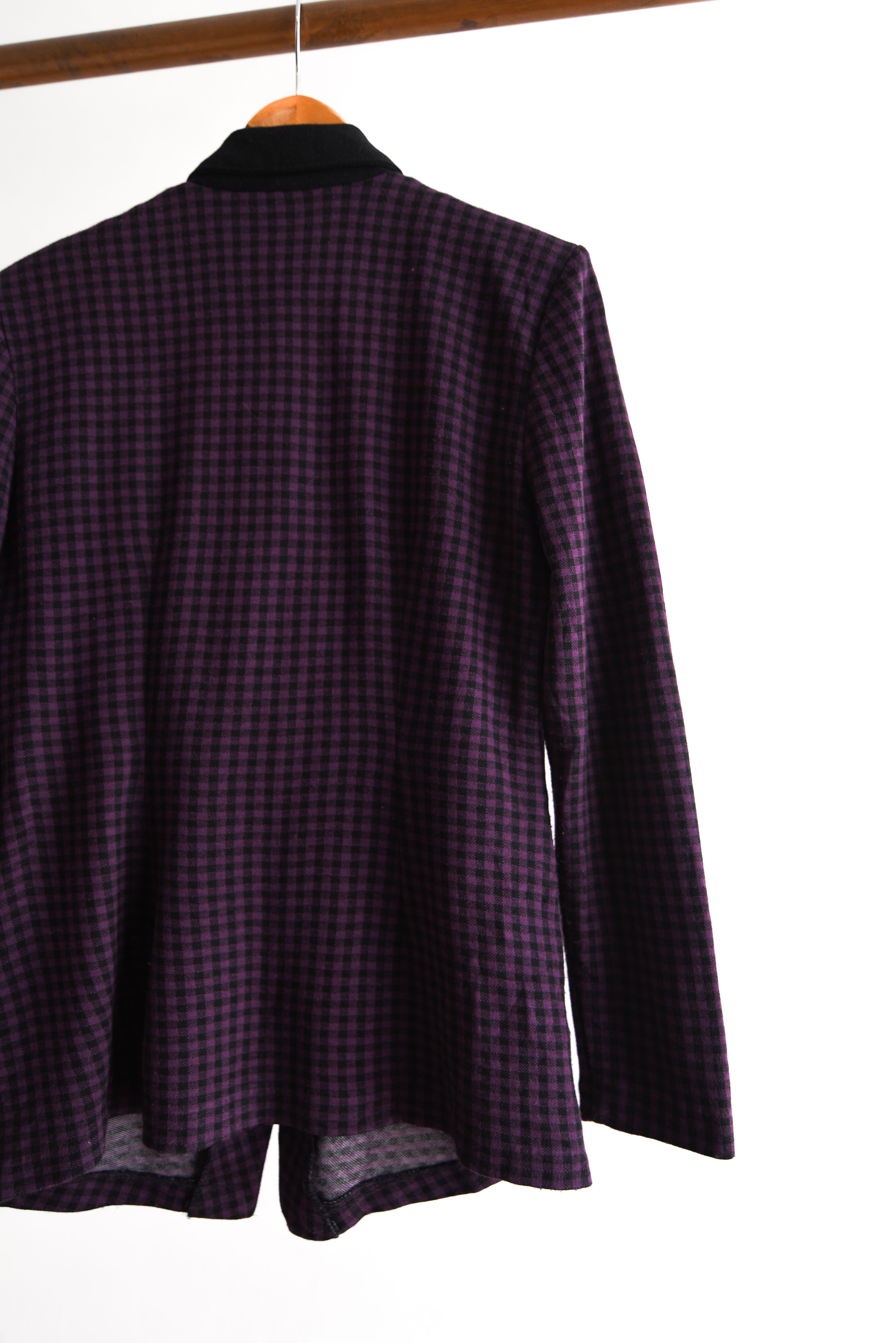 Blazer vintage morado gingham