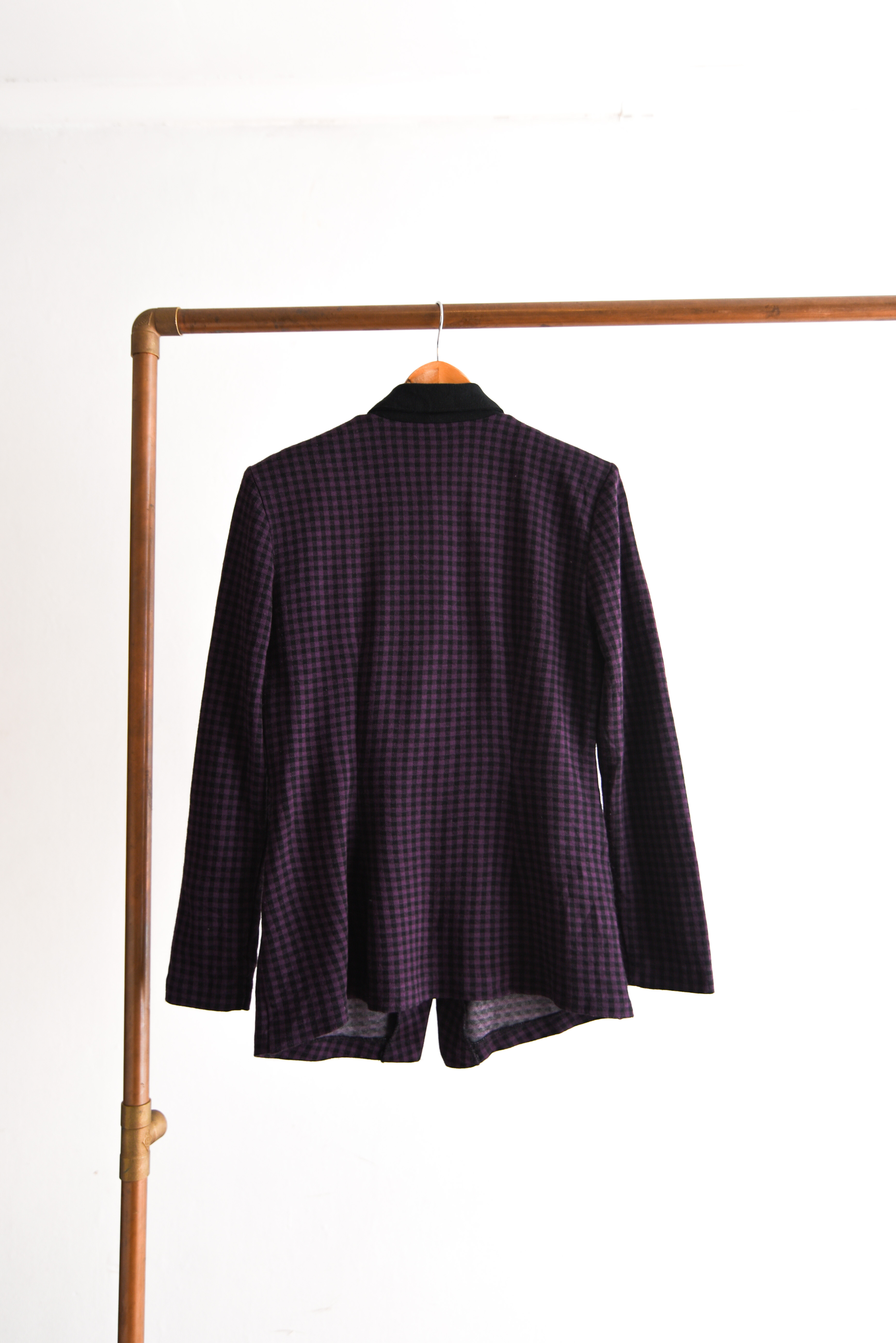 Blazer vintage morado gingham