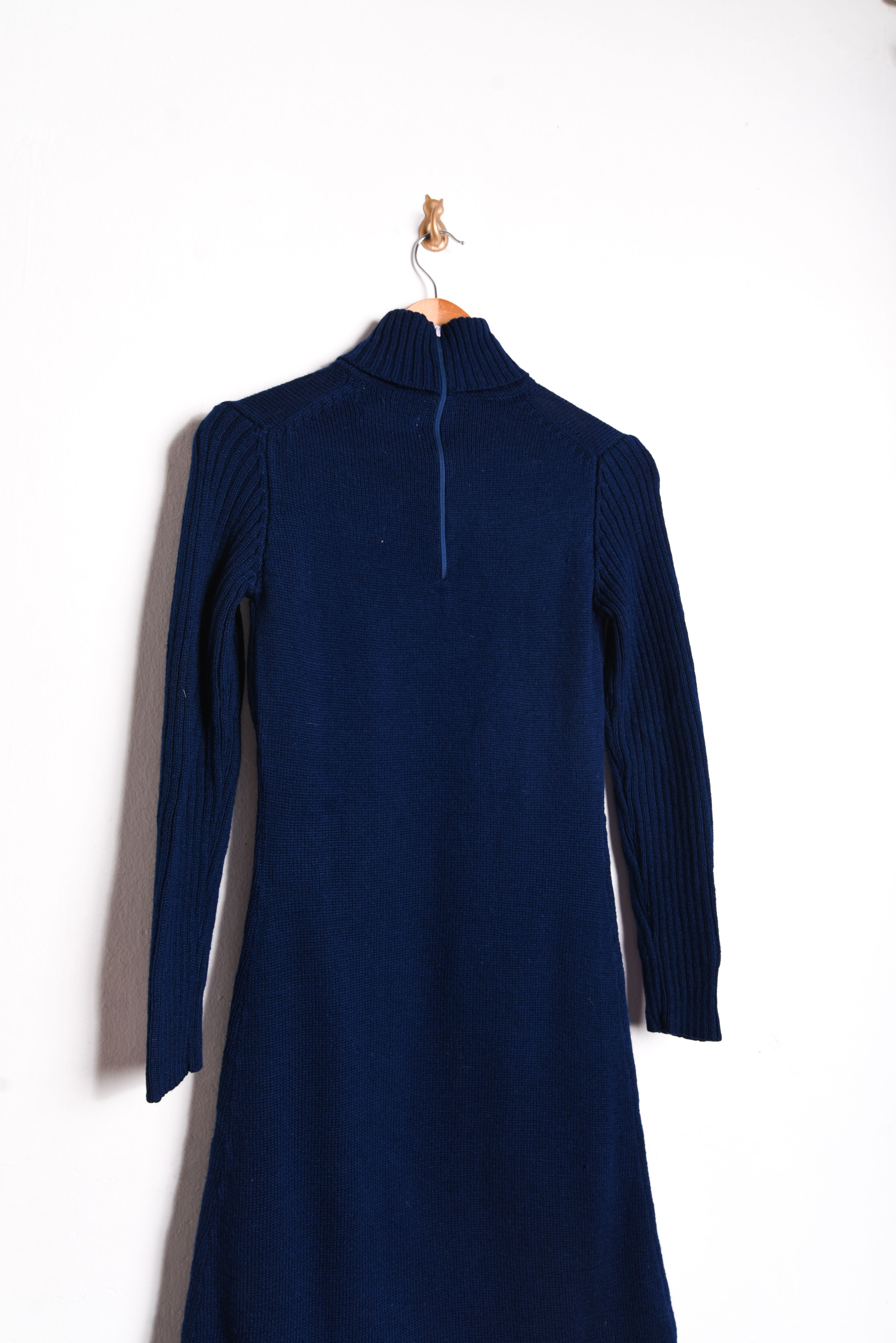 Vestido tejido 70s azul navy