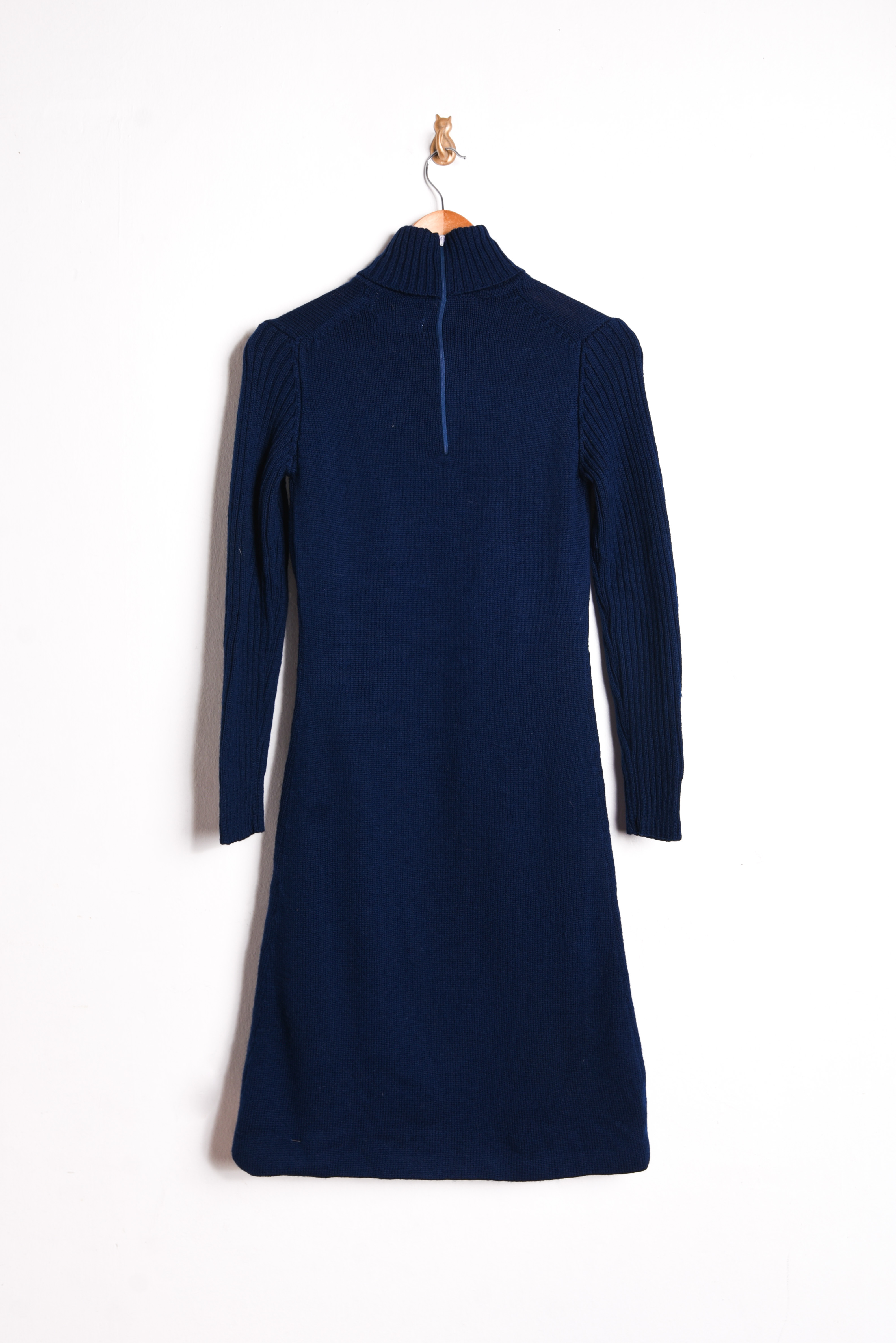 Vestido tejido 70s azul navy