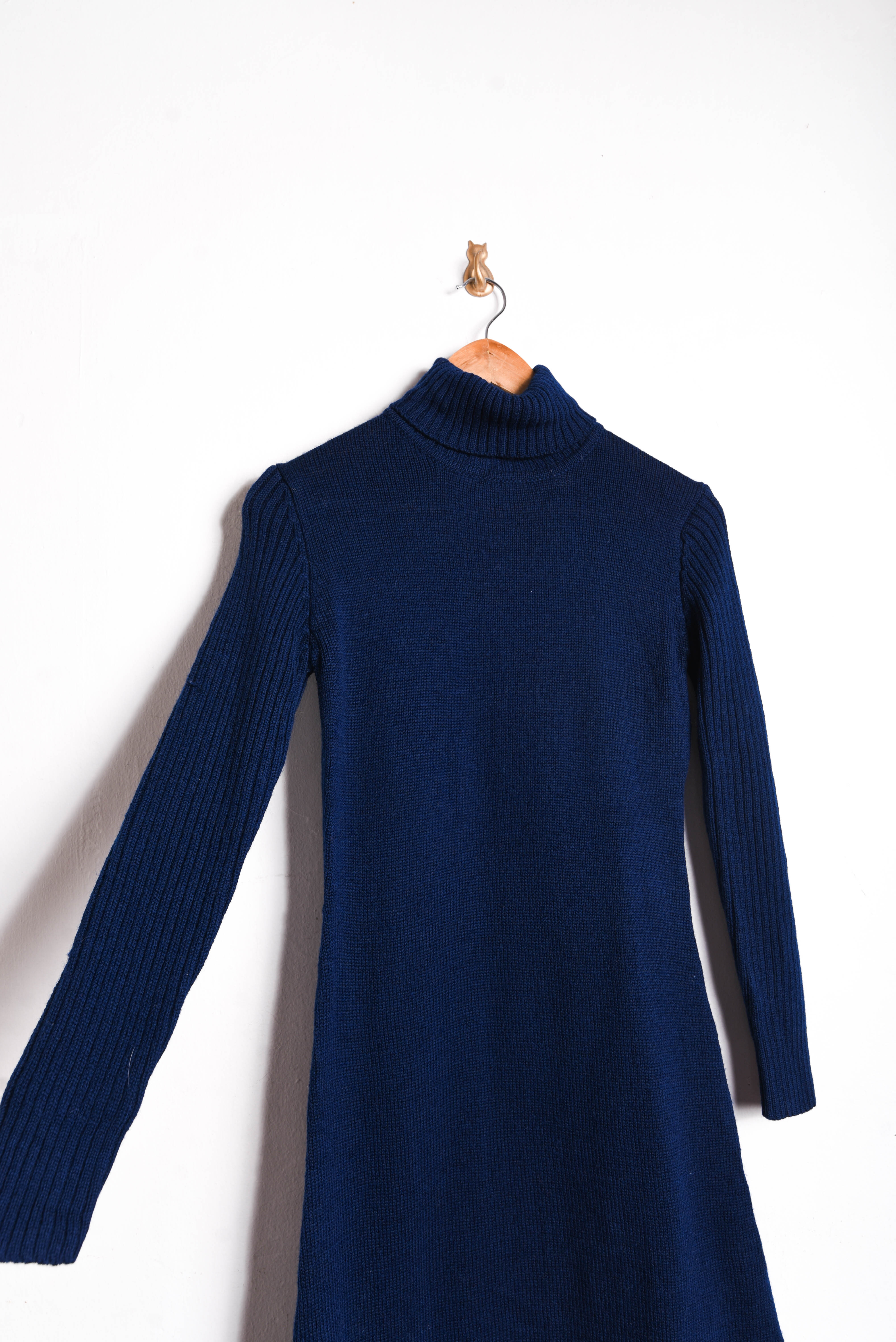 Vestido tejido 70s azul navy
